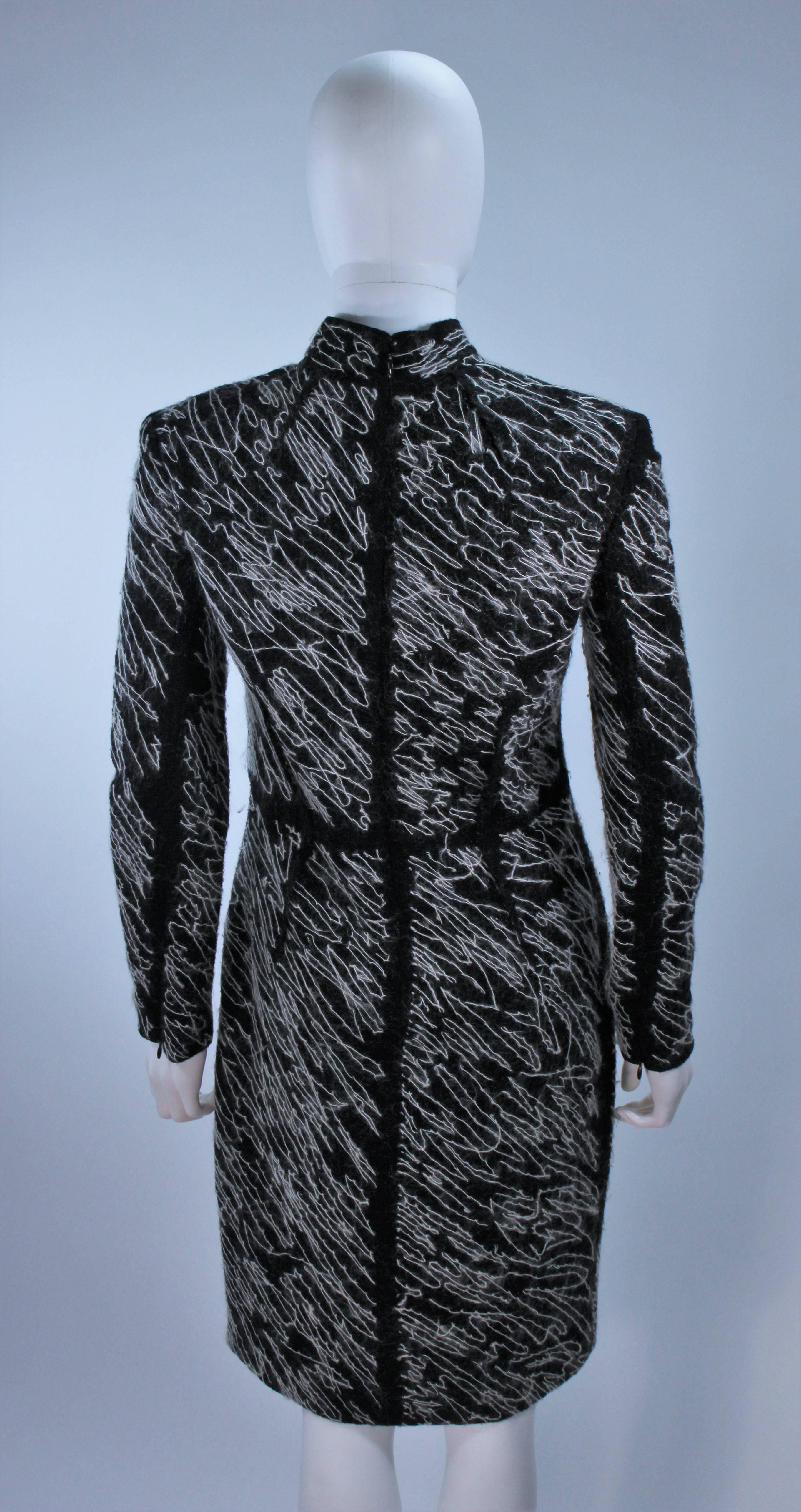 PROENZA SCHOULER Black & White Contrast Wool Dress Size 8 3