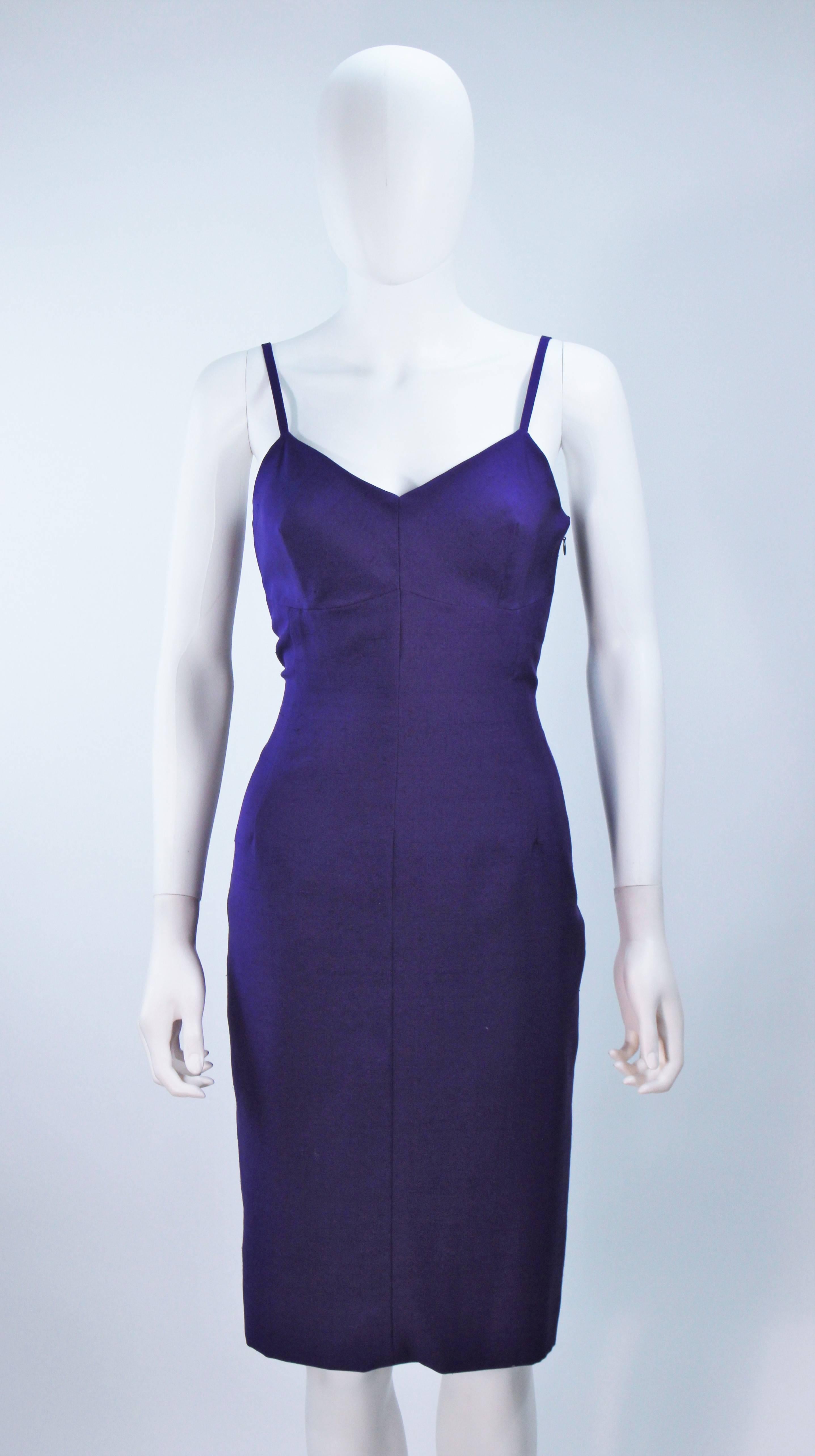 spaghetti purple jersey dress