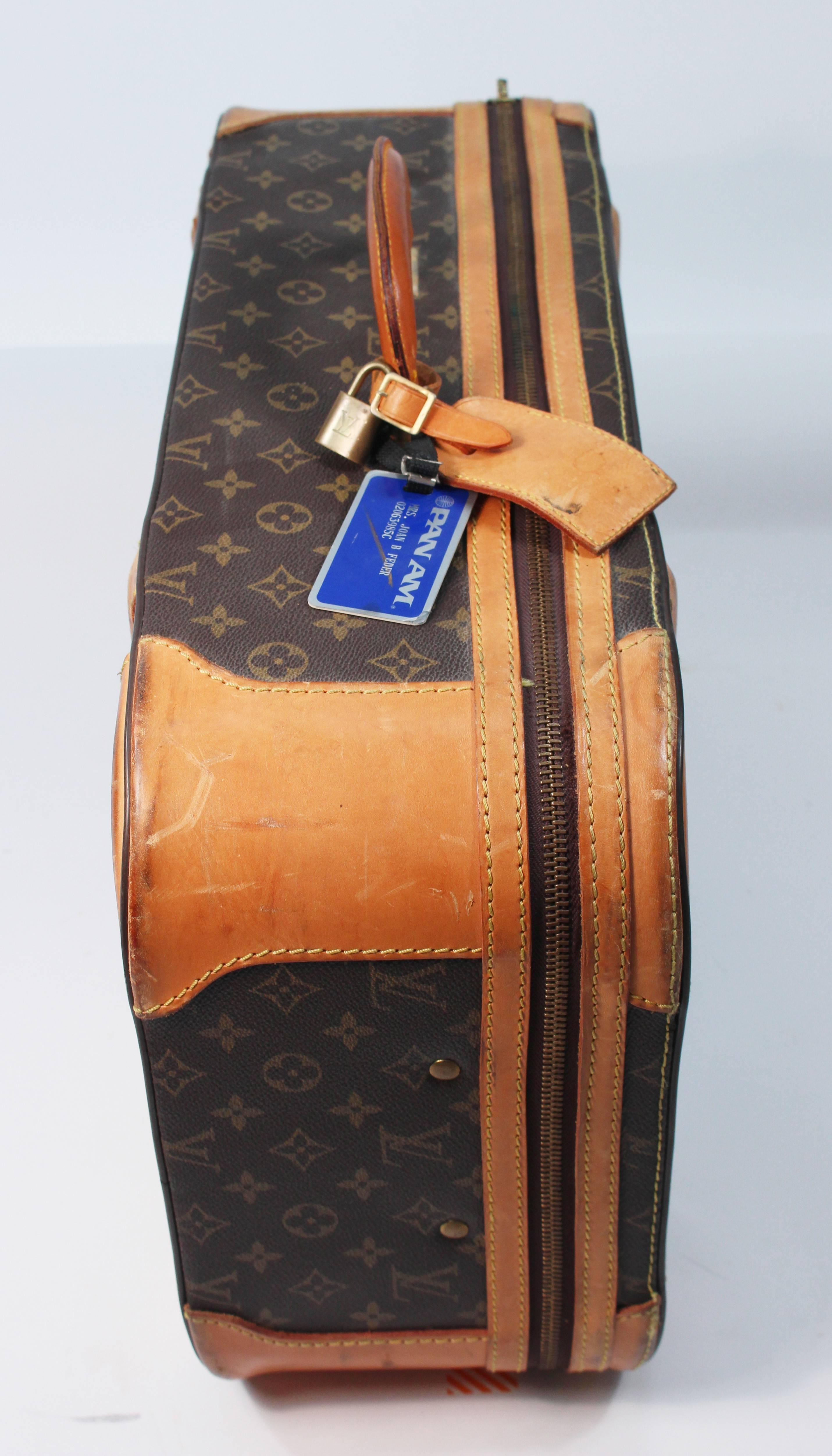 Black LOUIS VUITTON Vintage Carry On Suitcase Weekend Bag
