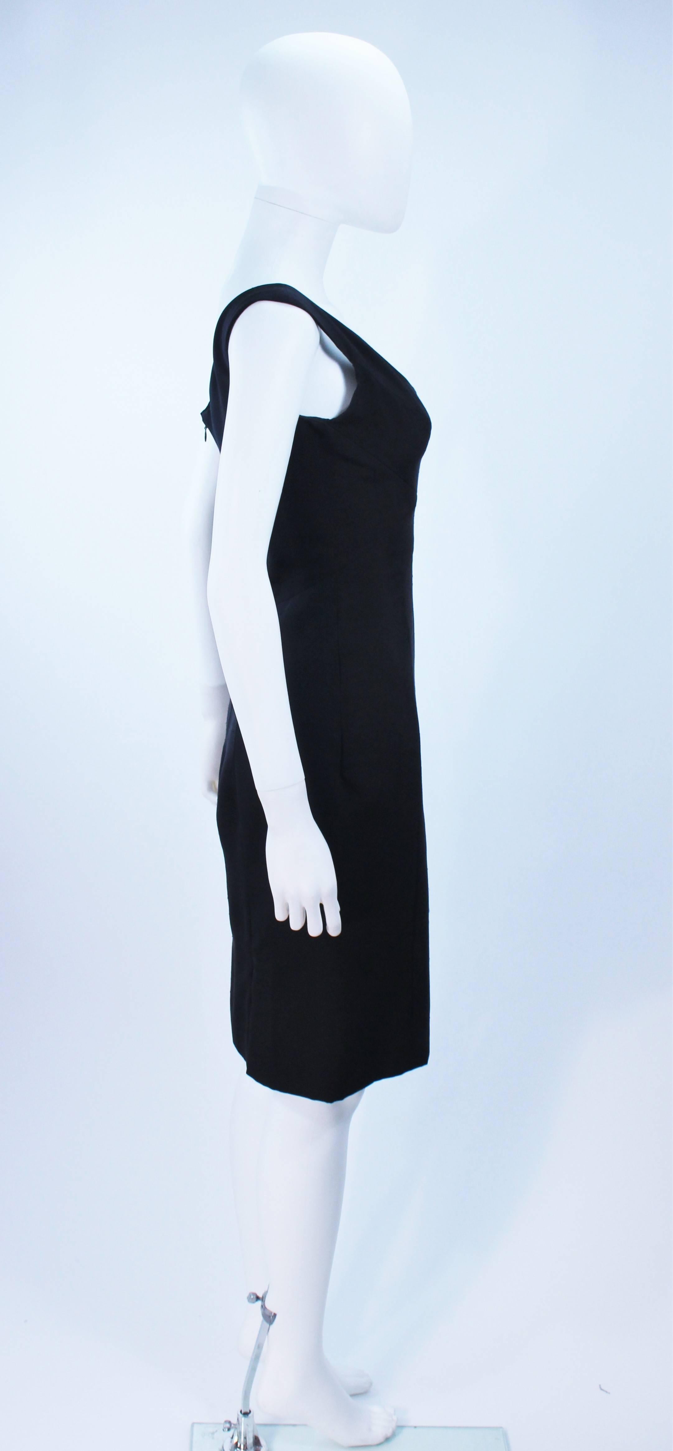 ELIZABETH MASON COUTURE Black Silk Cocktail Dress Made to Order For Sale 3