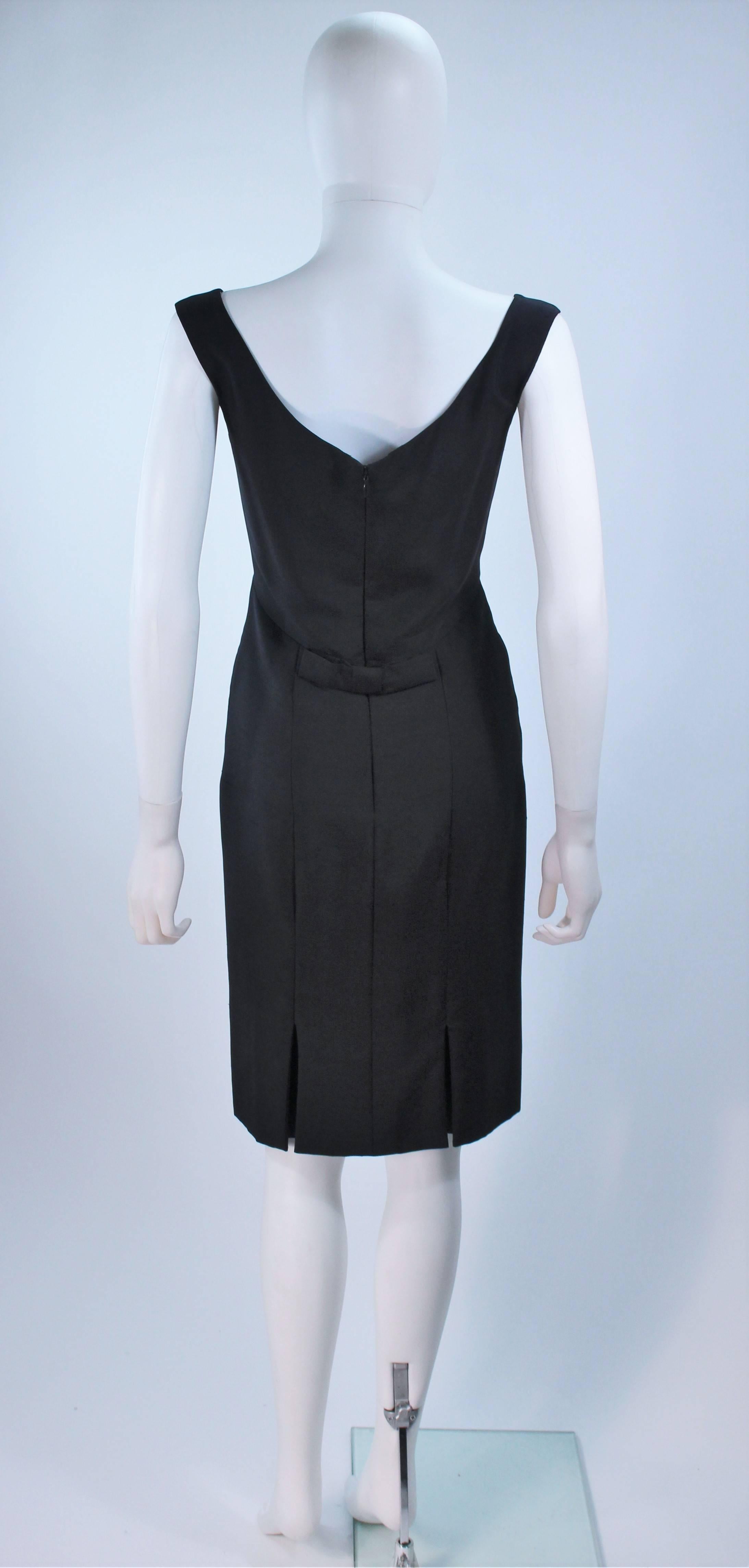 ELIZABETH MASON COUTURE Vestido de cóctel de seda negro por encargo en venta 4