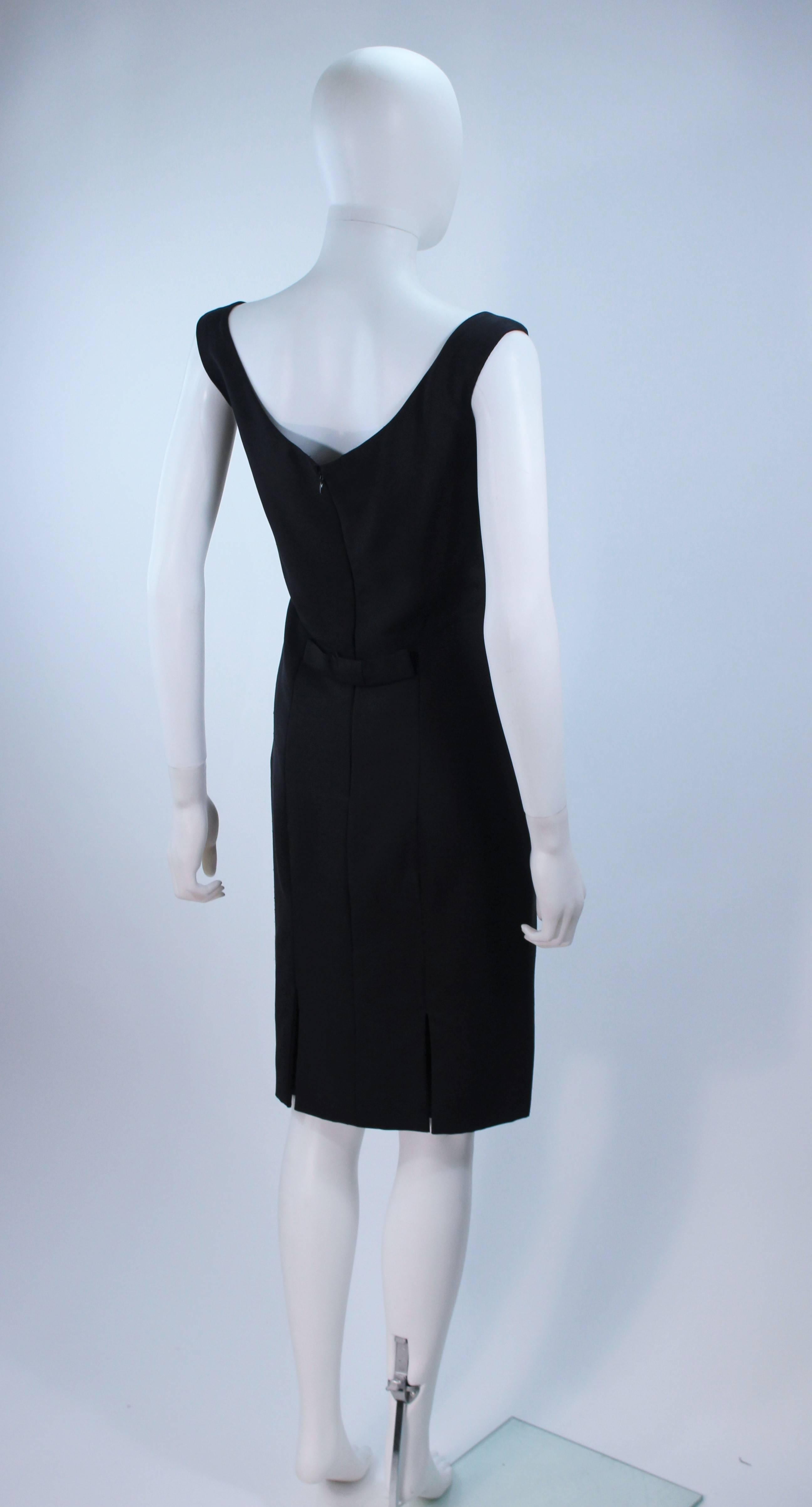 ELIZABETH MASON COUTURE Black Silk Cocktail Dress Made to Order For Sale 4