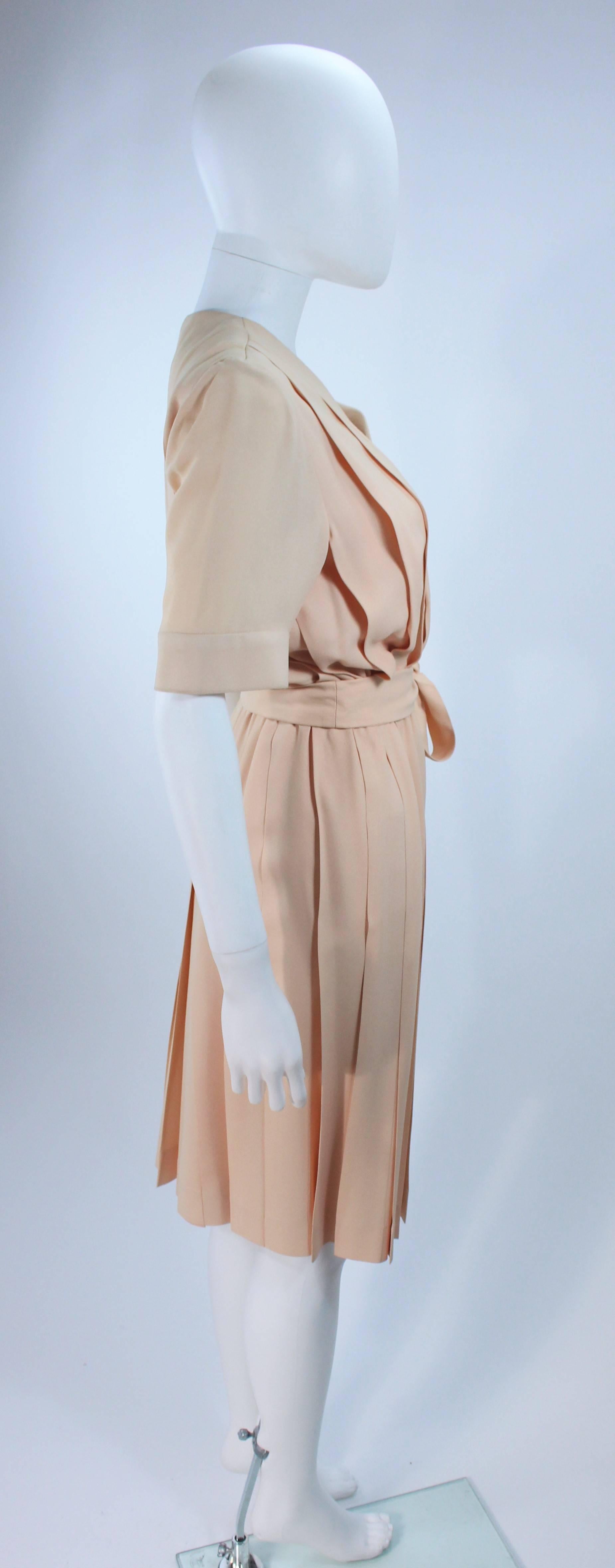 GIVENCHY COUTURE Cream Ivory Silk Wrap Dress Size 2 In Excellent Condition For Sale In Los Angeles, CA
