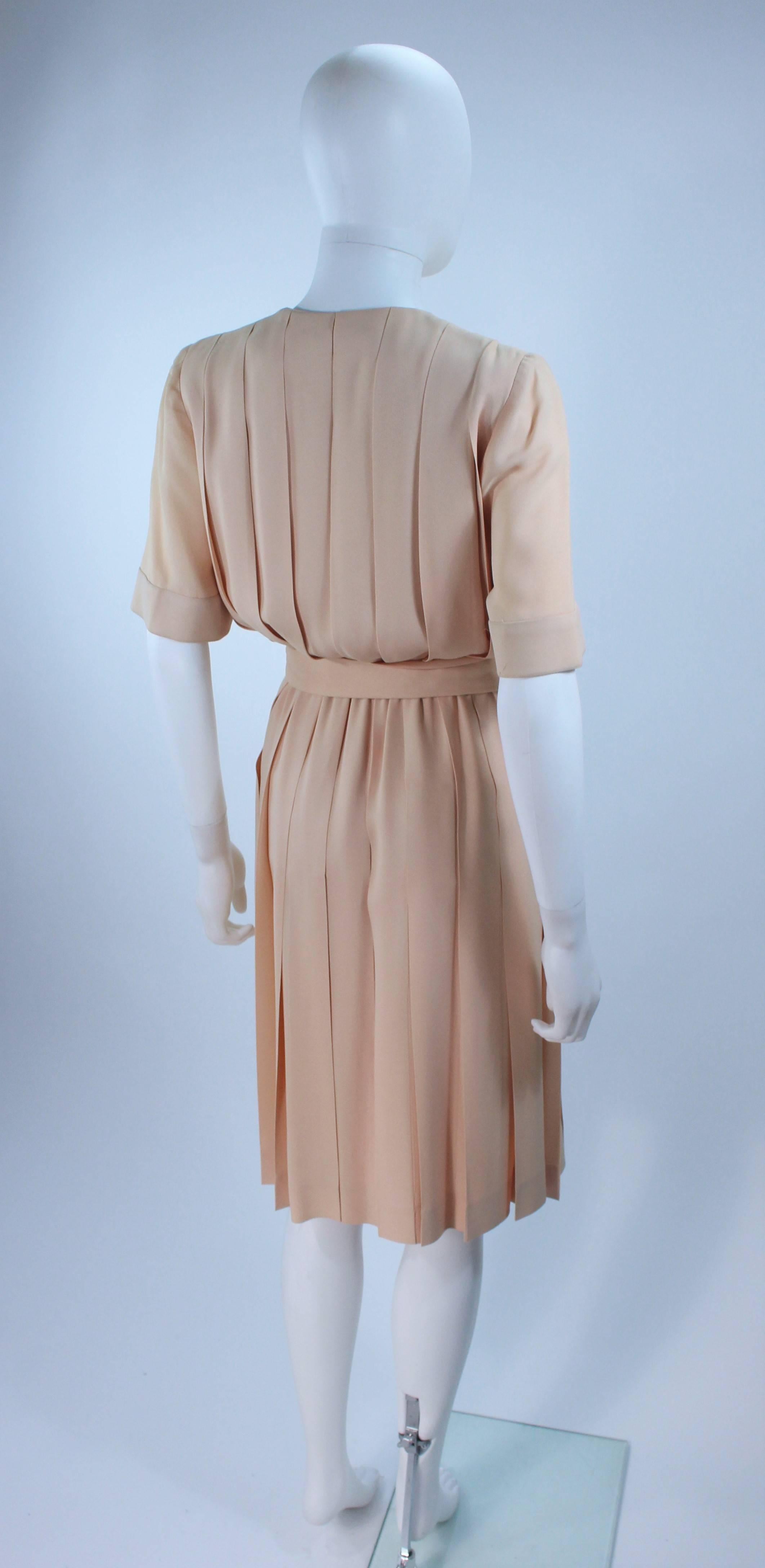 Women's GIVENCHY COUTURE Cream Ivory Silk Wrap Dress Size 2 For Sale