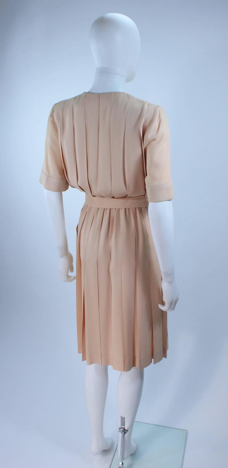 GIVENCHY COUTURE Cream Ivory Silk Wrap Dress Size 2 For Sale at 1stdibs