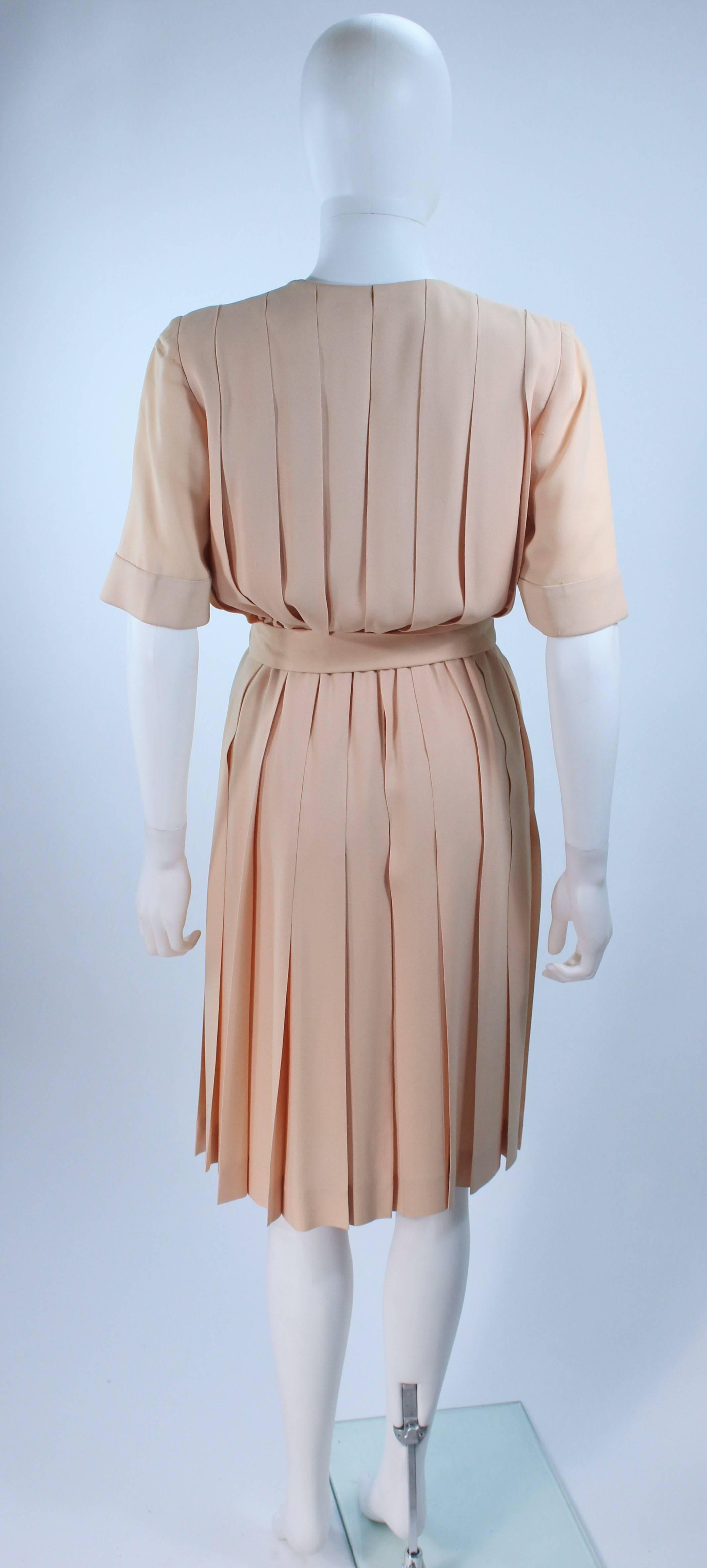 GIVENCHY COUTURE Cream Ivory Silk Wrap Dress Size 2 For Sale 1