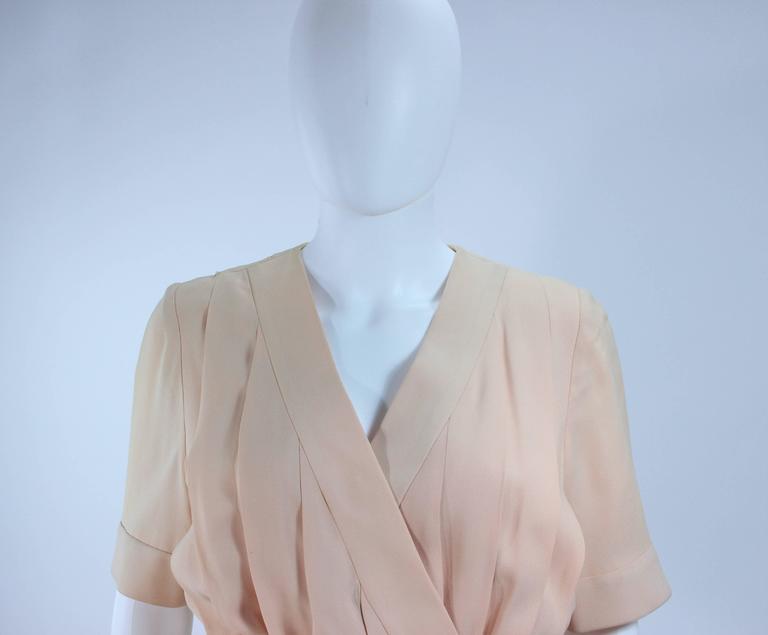 GIVENCHY COUTURE Cream Ivory Silk Wrap Dress Size 2 For Sale at 1stDibs | cream silk wrap dress