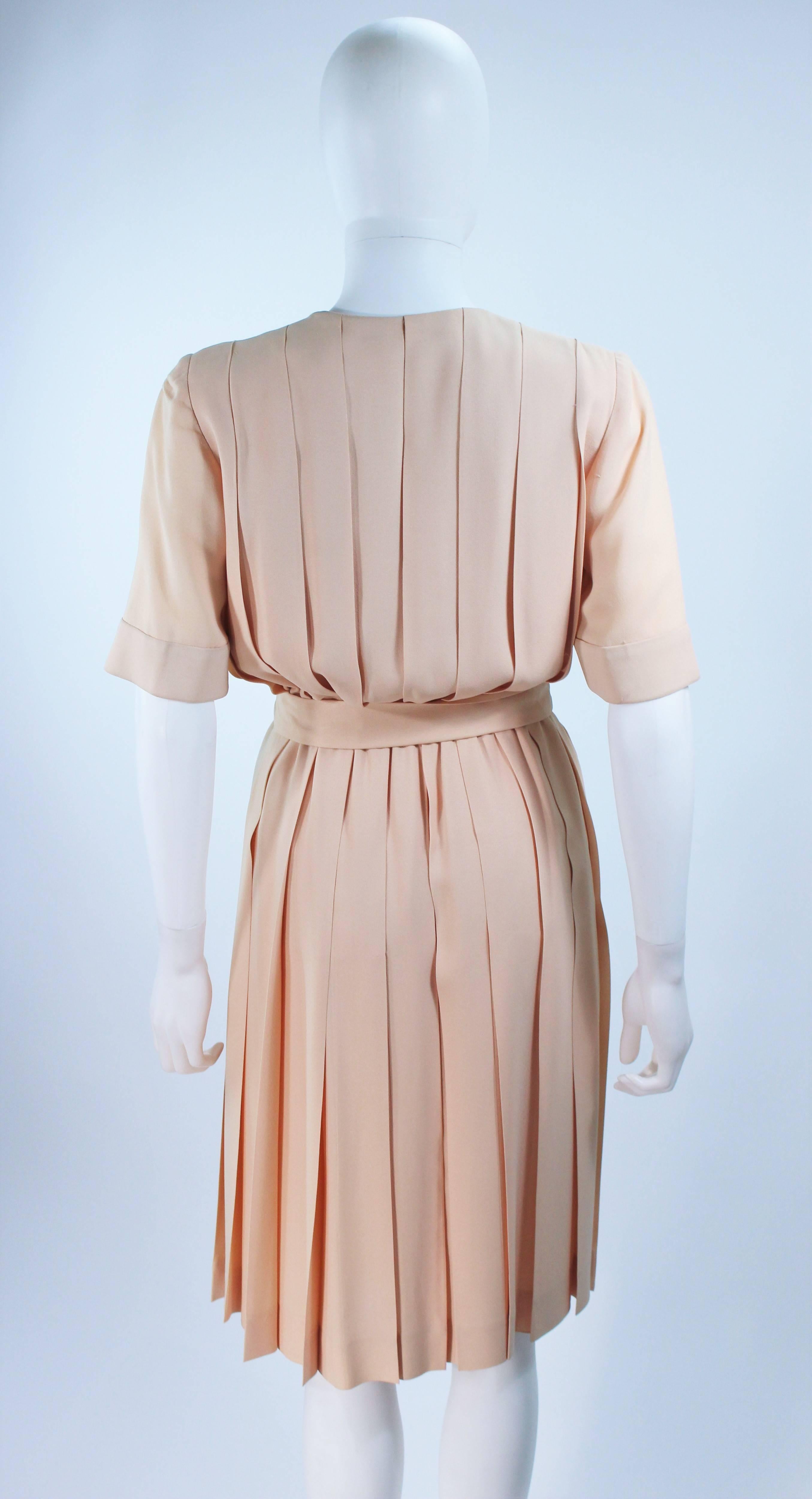 GIVENCHY COUTURE Cream Ivory Silk Wrap Dress Size 2 For Sale 2