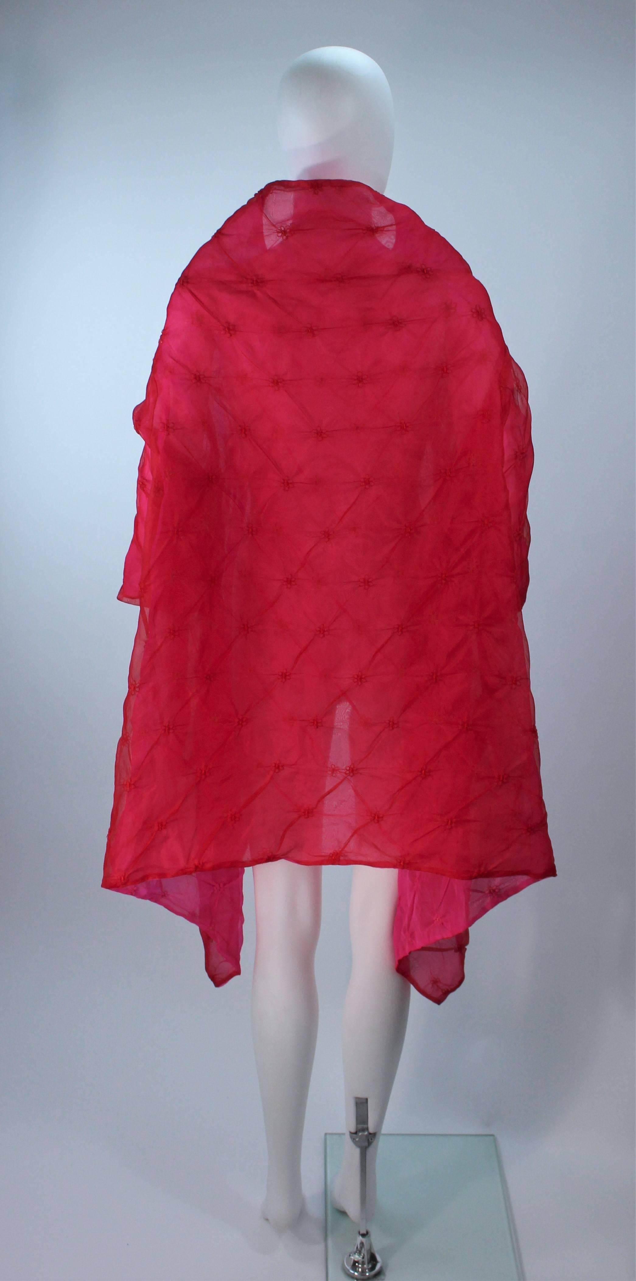Veste drapée abstraite réversible magenta fuchsia sur mesure, taille 4 6 en vente 5