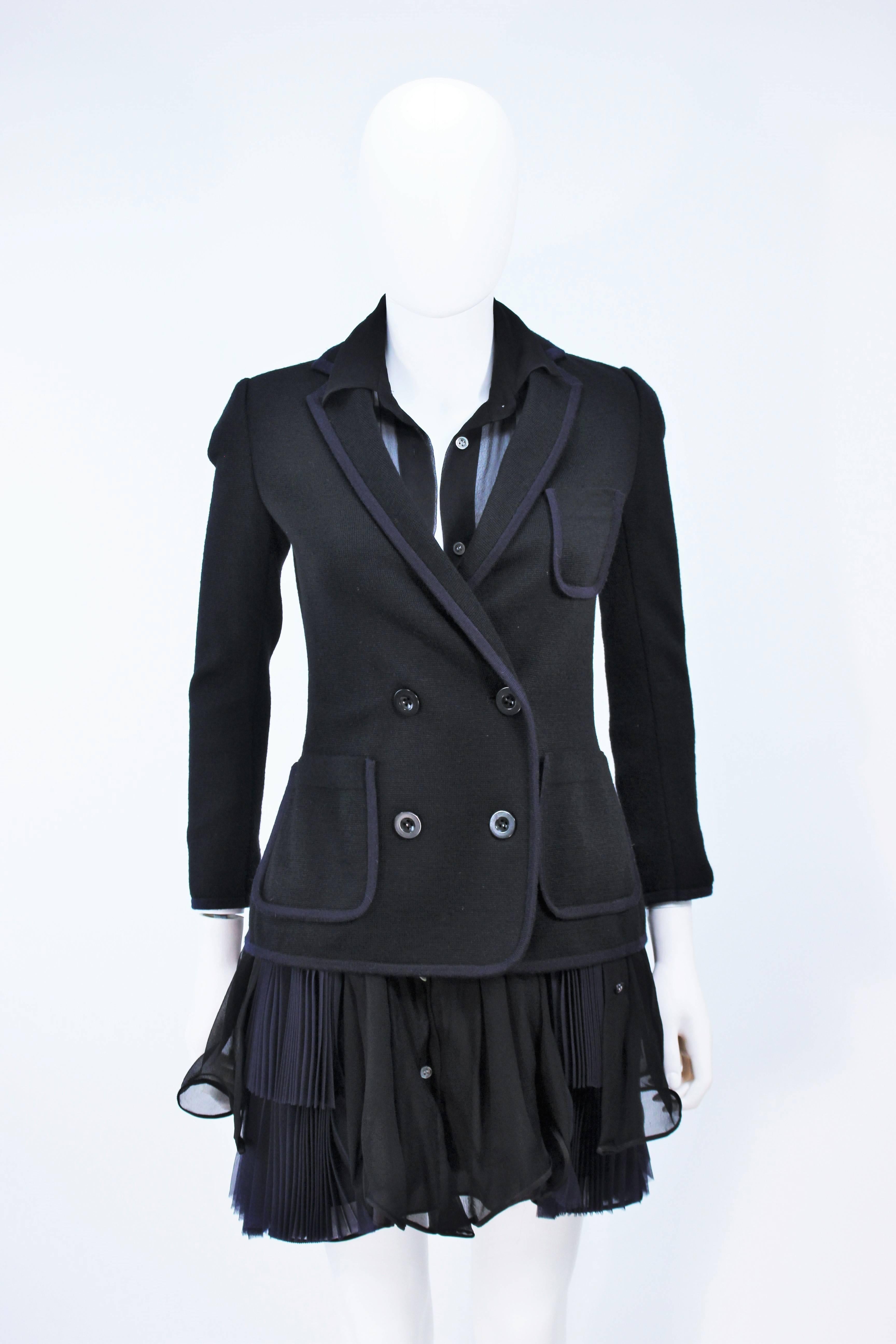 COMME DES GARCONS Wool Jacket and Dress Ensemble Size S In Excellent Condition In Los Angeles, CA