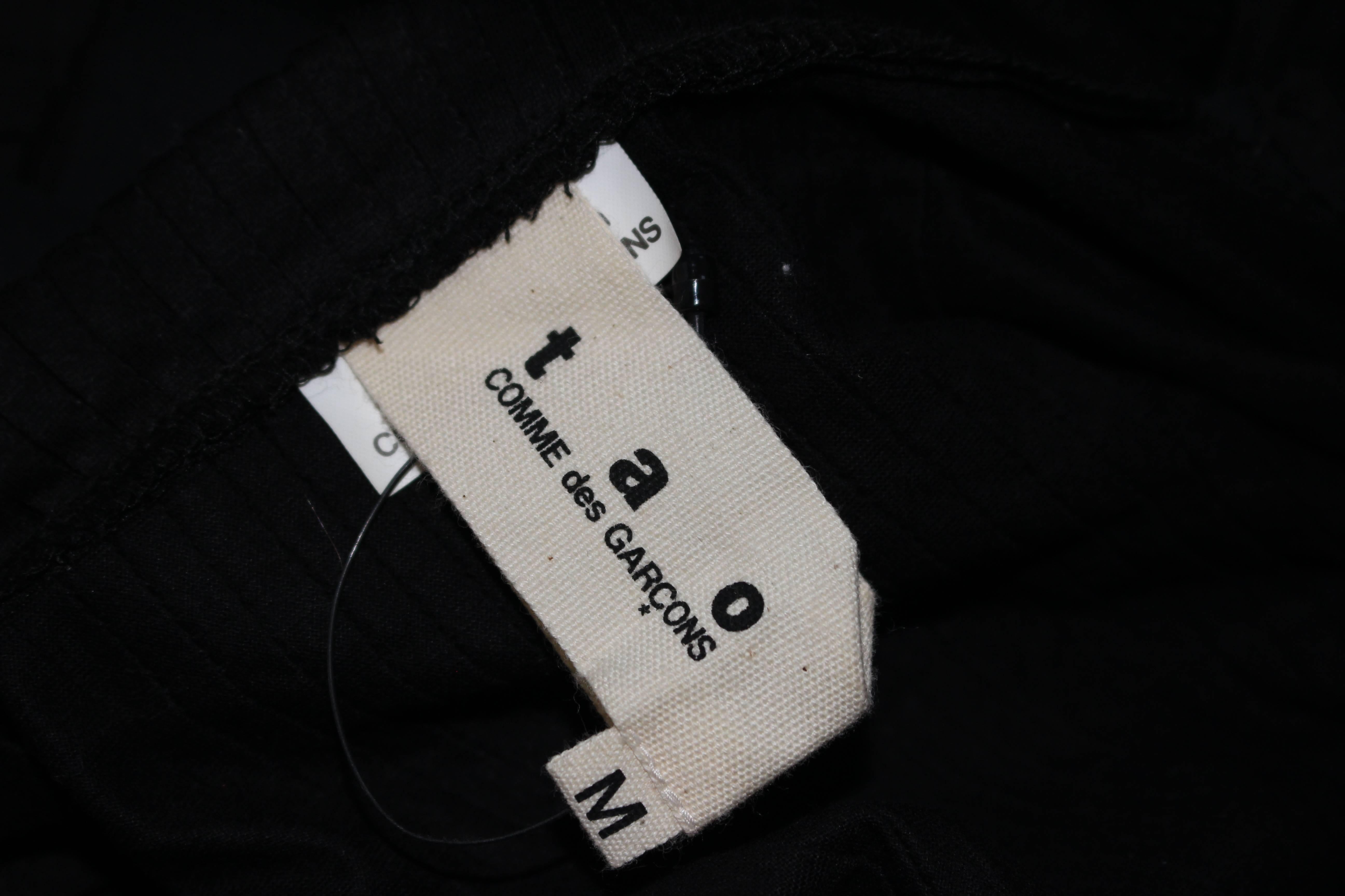 COMME DES GARÇONS Black Drape Pleated Blouse with Tie Size M 5