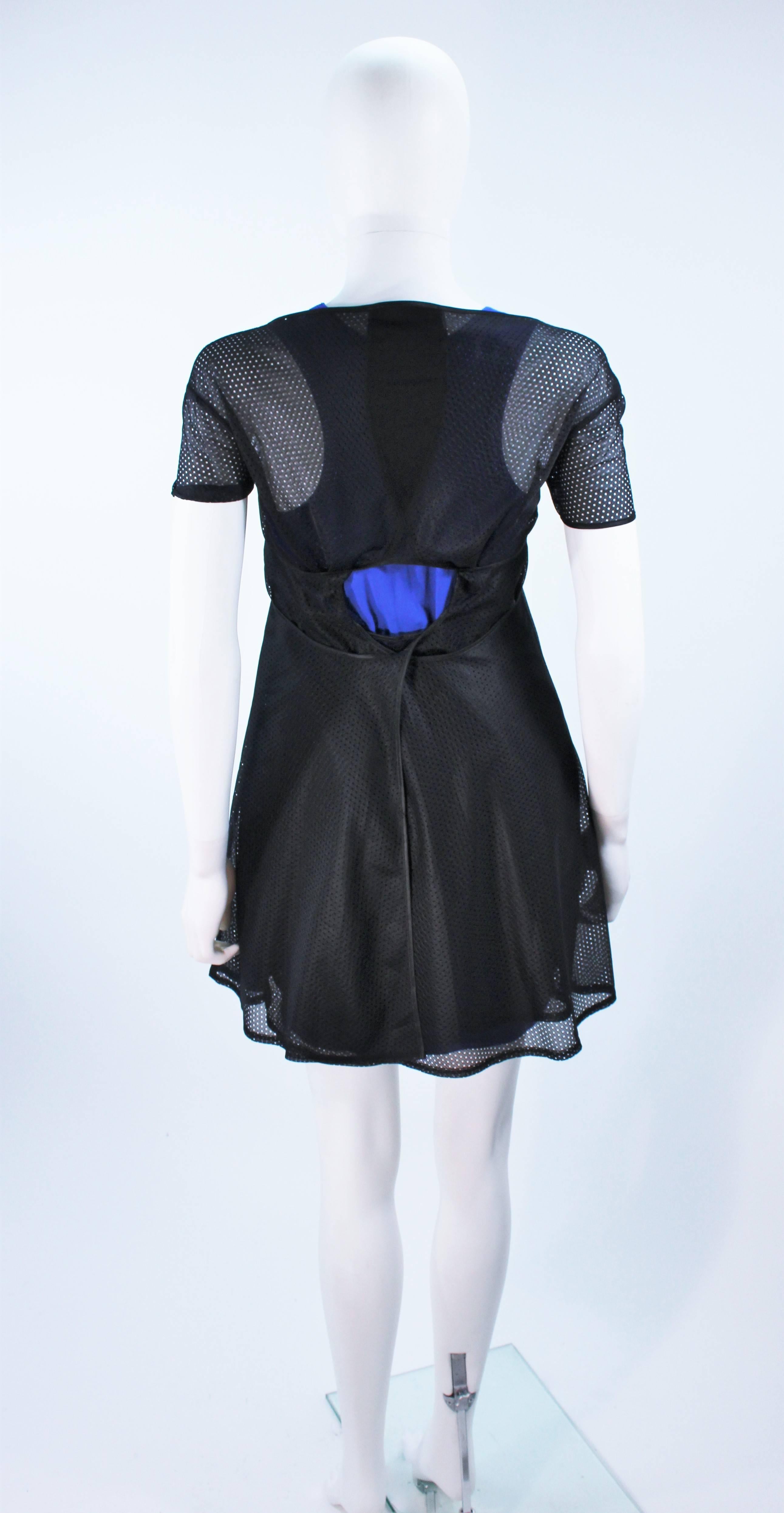 COMME DES GARCONS Draped Black Mesh Net Dress Ensemble Size S For Sale 3