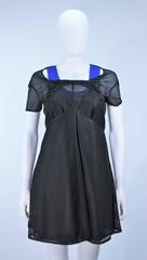 COMME DES GARCONS Draped Black Mesh Net Dress Ensemble Size S