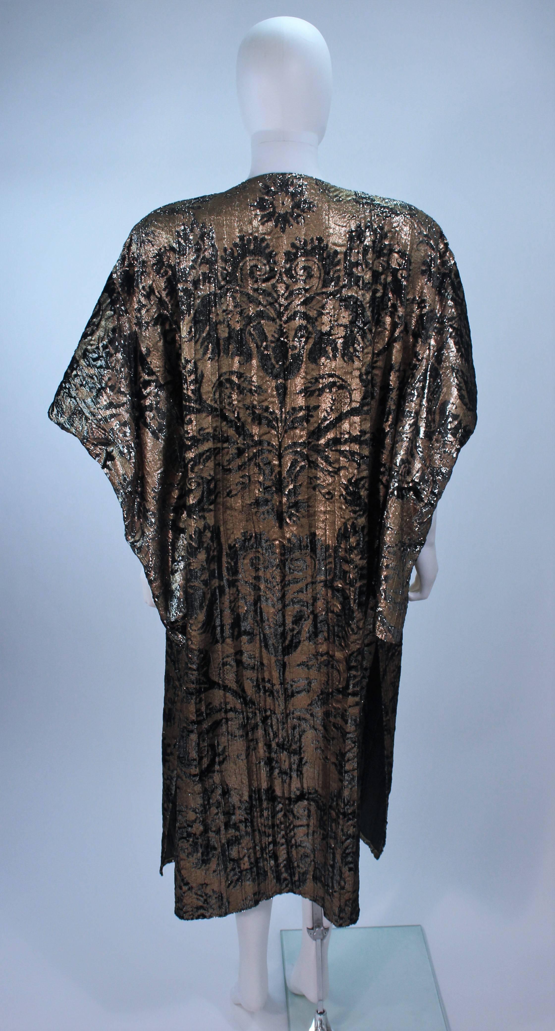 MALI Silk and Velvet Kimono Style Coat with Tassels Size Medium For Sale 3
