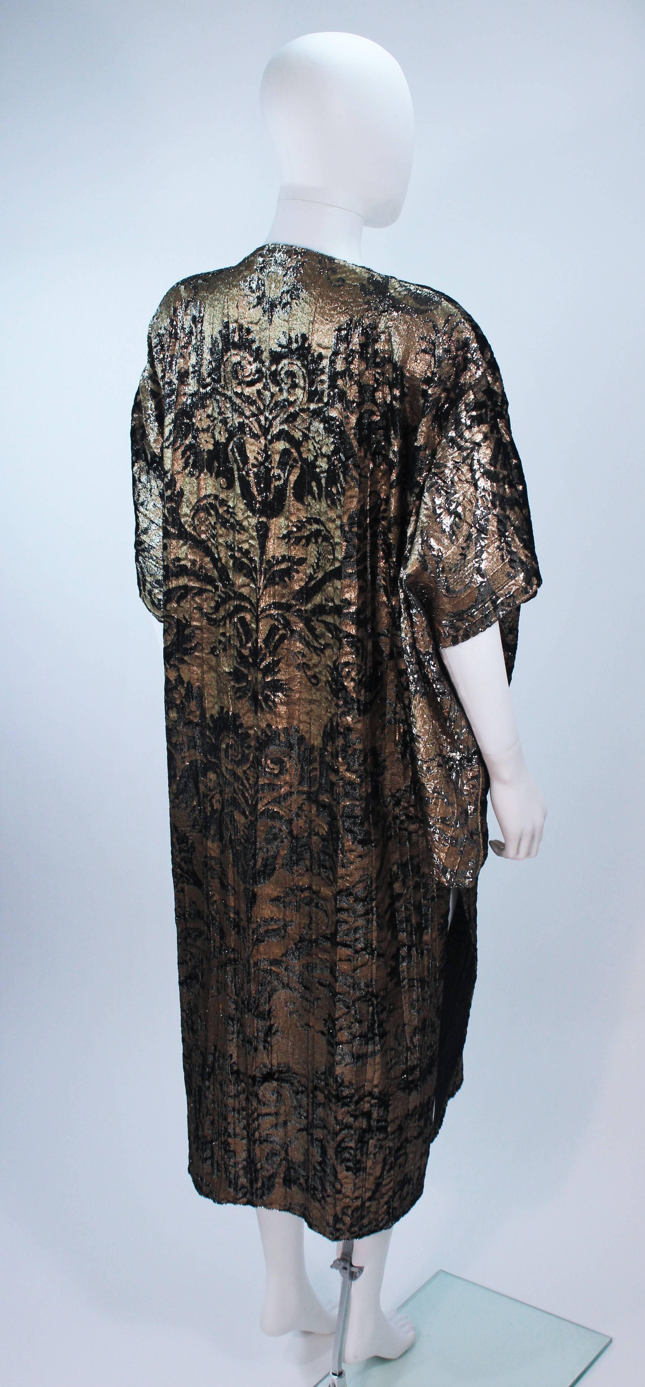 MALI Silk and Velvet Kimono Style Coat with Tassels Size Medium For Sale 2