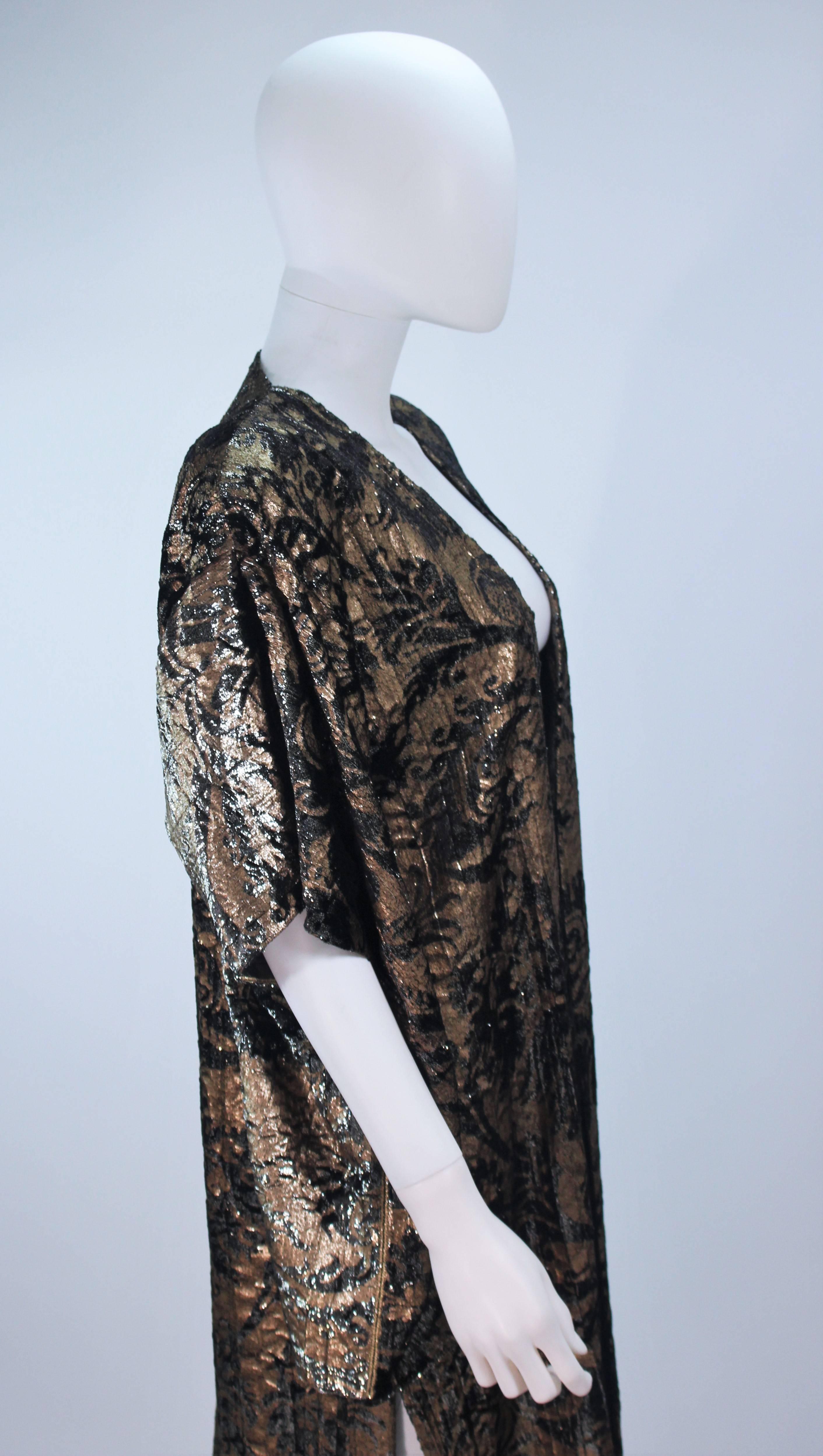 MALI Silk and Velvet Kimono Style Coat with Tassels Size Medium For Sale 1