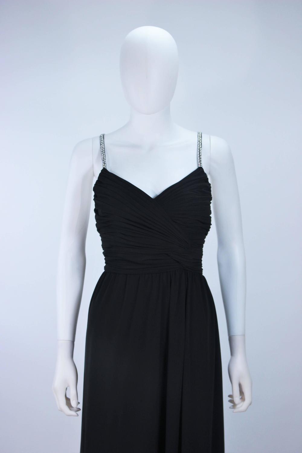 Victoria Rhinestone Embellished Gown (Black)