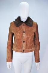 RALPH LAUREN Sheared Chevron Cowhide Jacket Size 2