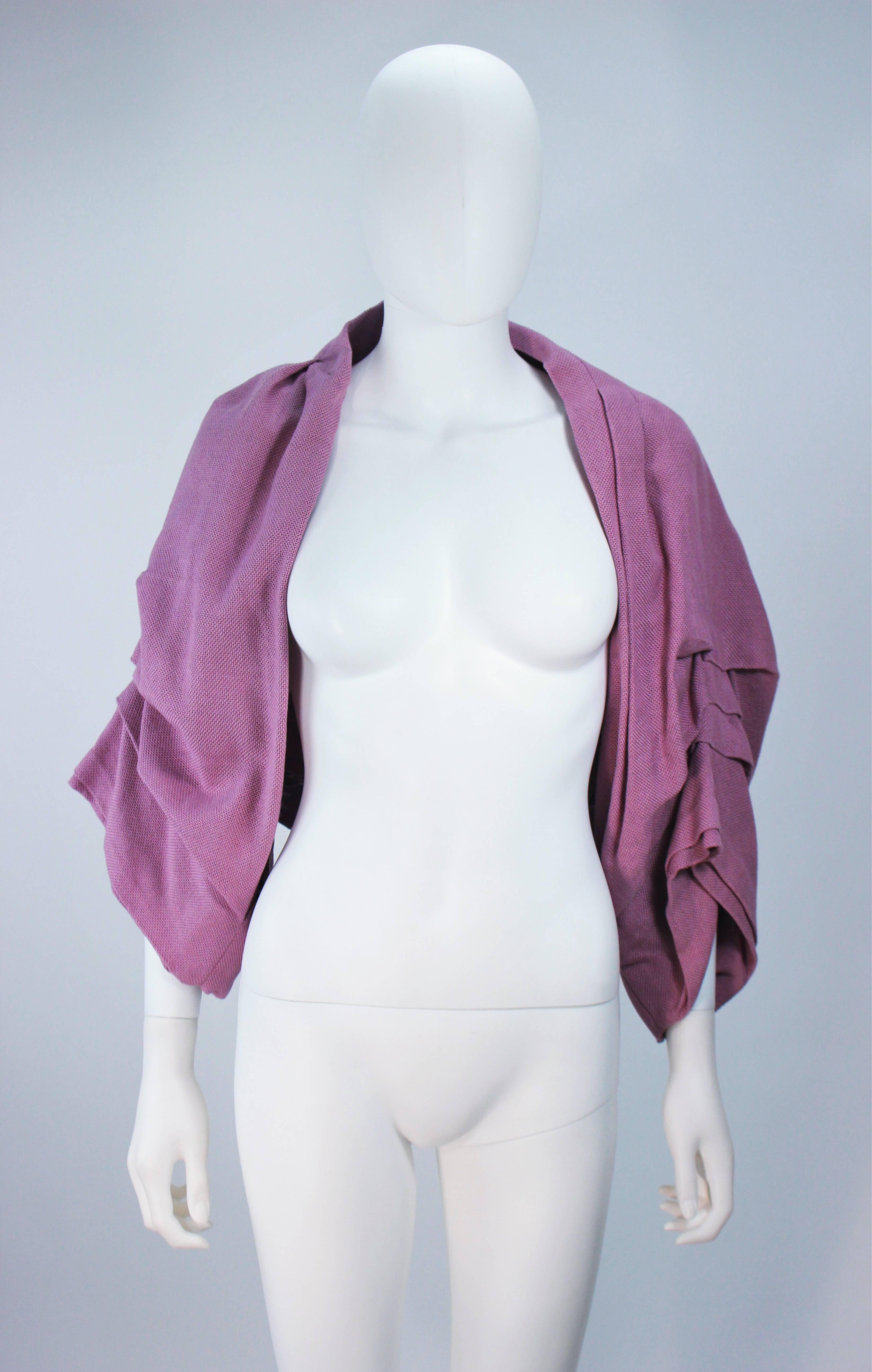 Celestina Purple Knit Shrug In Excellent Condition For Sale In Los Angeles, CA