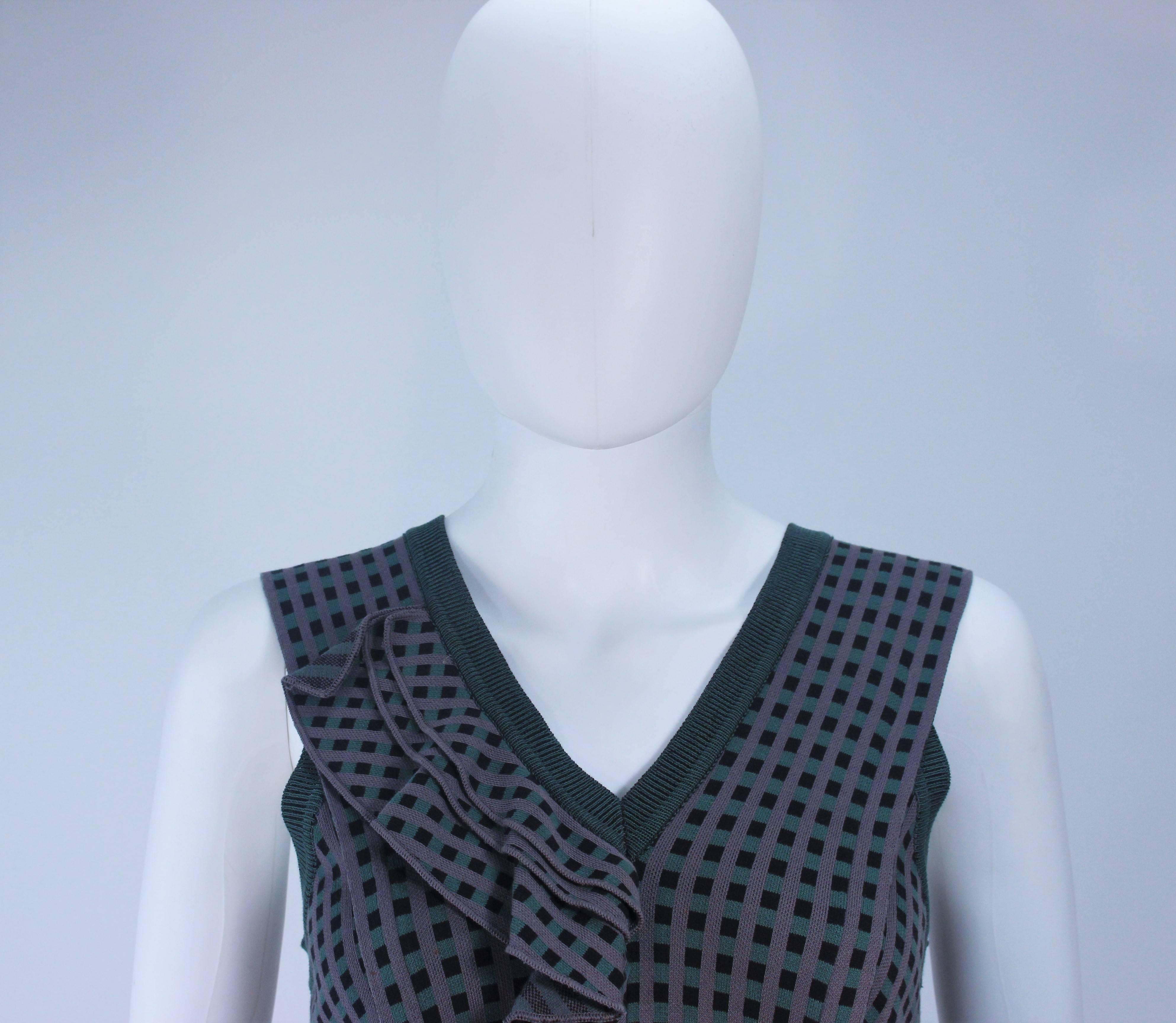 Black MARNI Draped Knit Short Set Size 38 For Sale