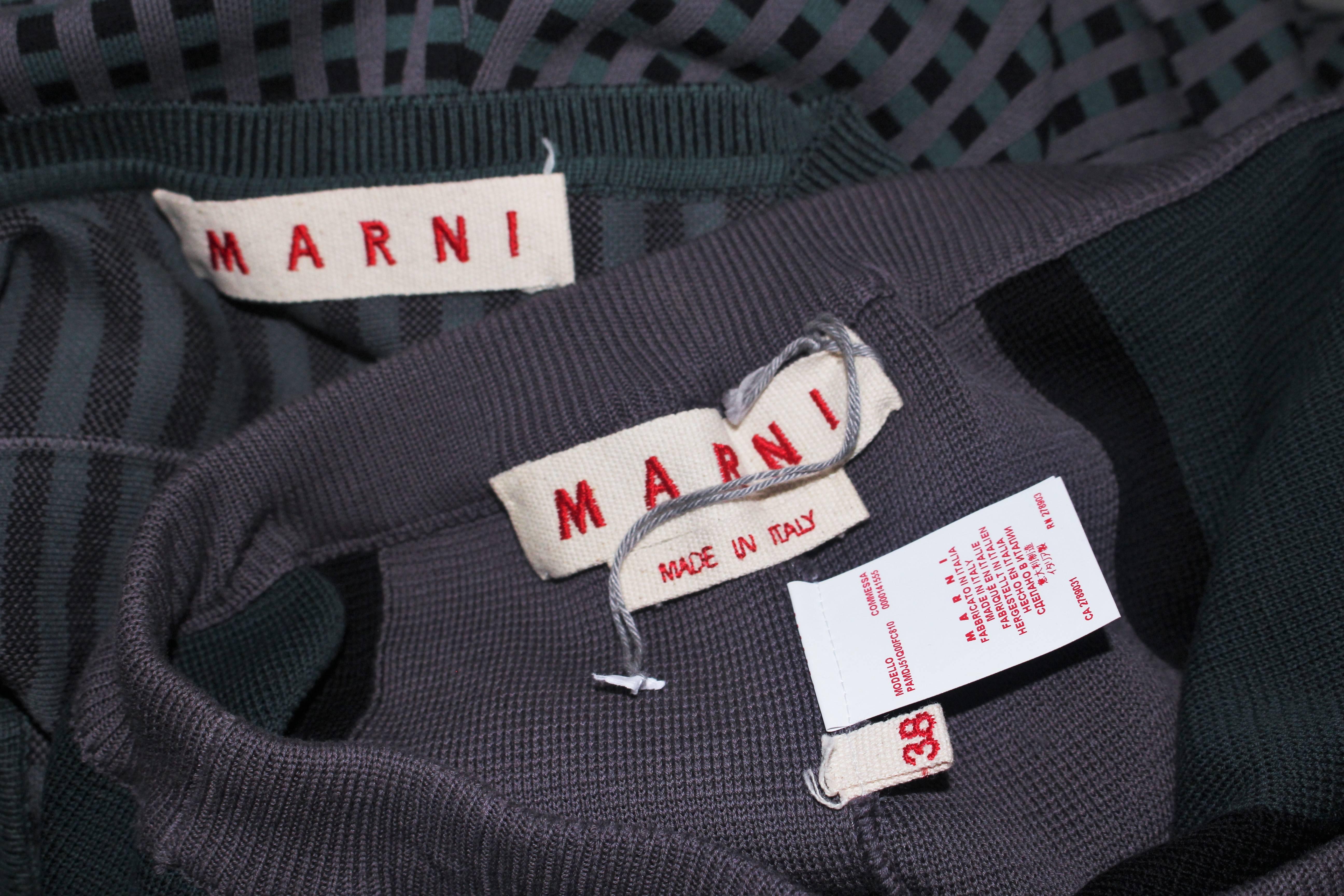 MARNI Draped Knit Short Set Size 38 For Sale 4