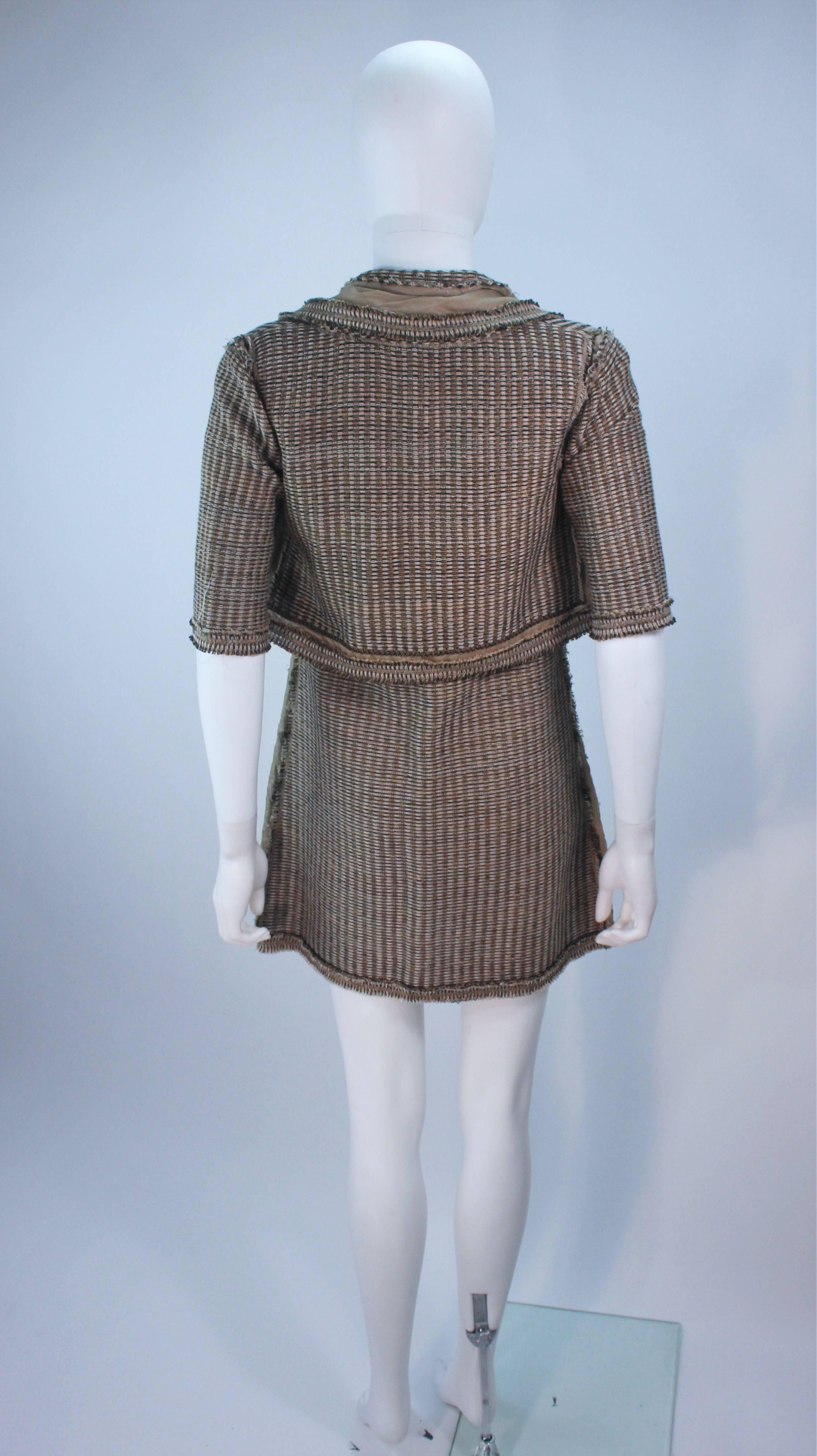 PRADA Linen Shift Dress and Cropped Jacket Ensemble Size 36 38 3