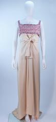 GIVENCHY HAUTE COUTURE Lesage Paris Betsy Bloomingdale Beaded 1960s Gown Size 2