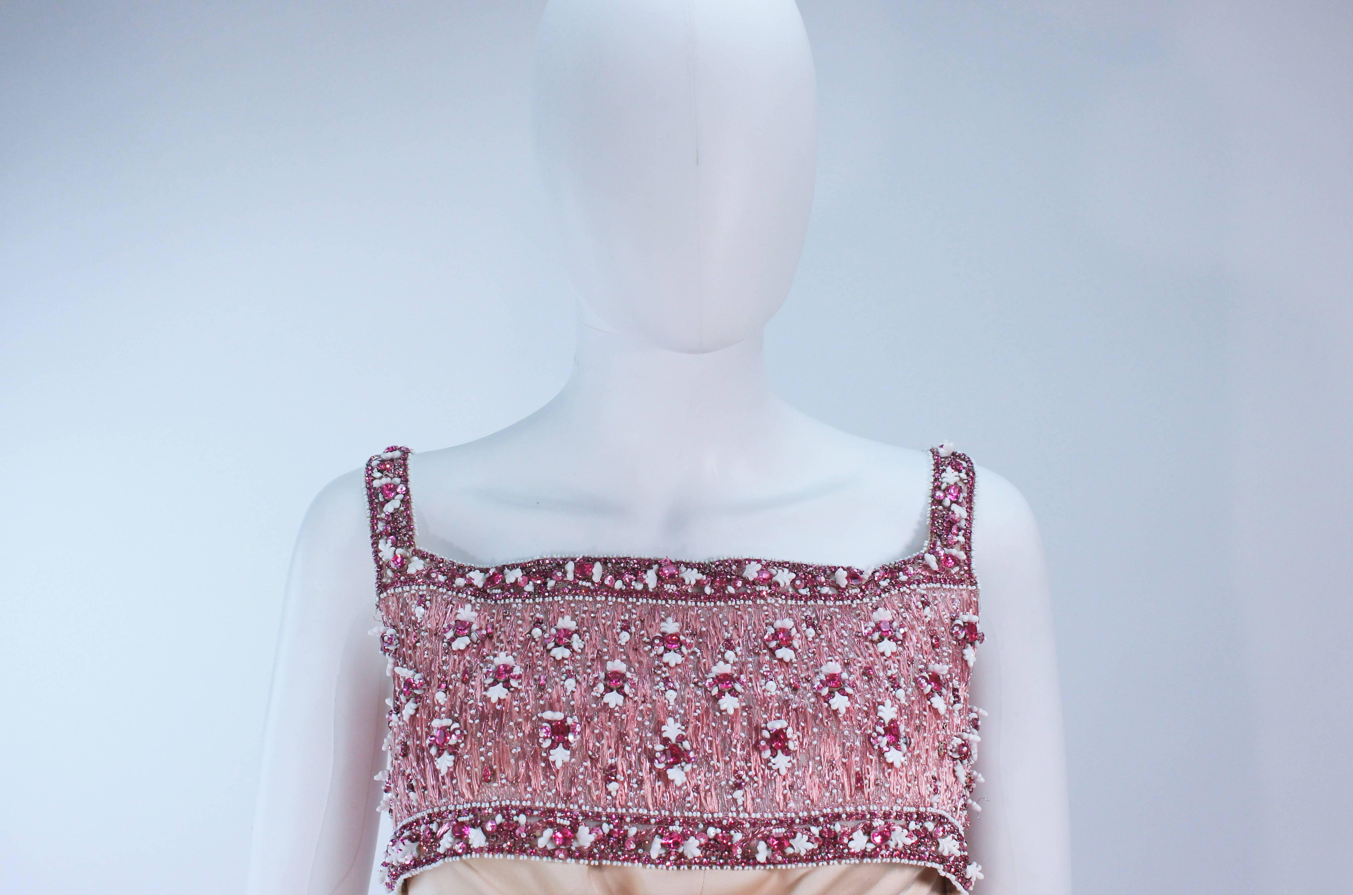 GIVENCHY HAUTE COUTURE Lesage Paris Betsy Bloomingdale Perlenbesetztes 1960er Jahre Kleid 0  im Zustand „Hervorragend“ im Angebot in Los Angeles, CA