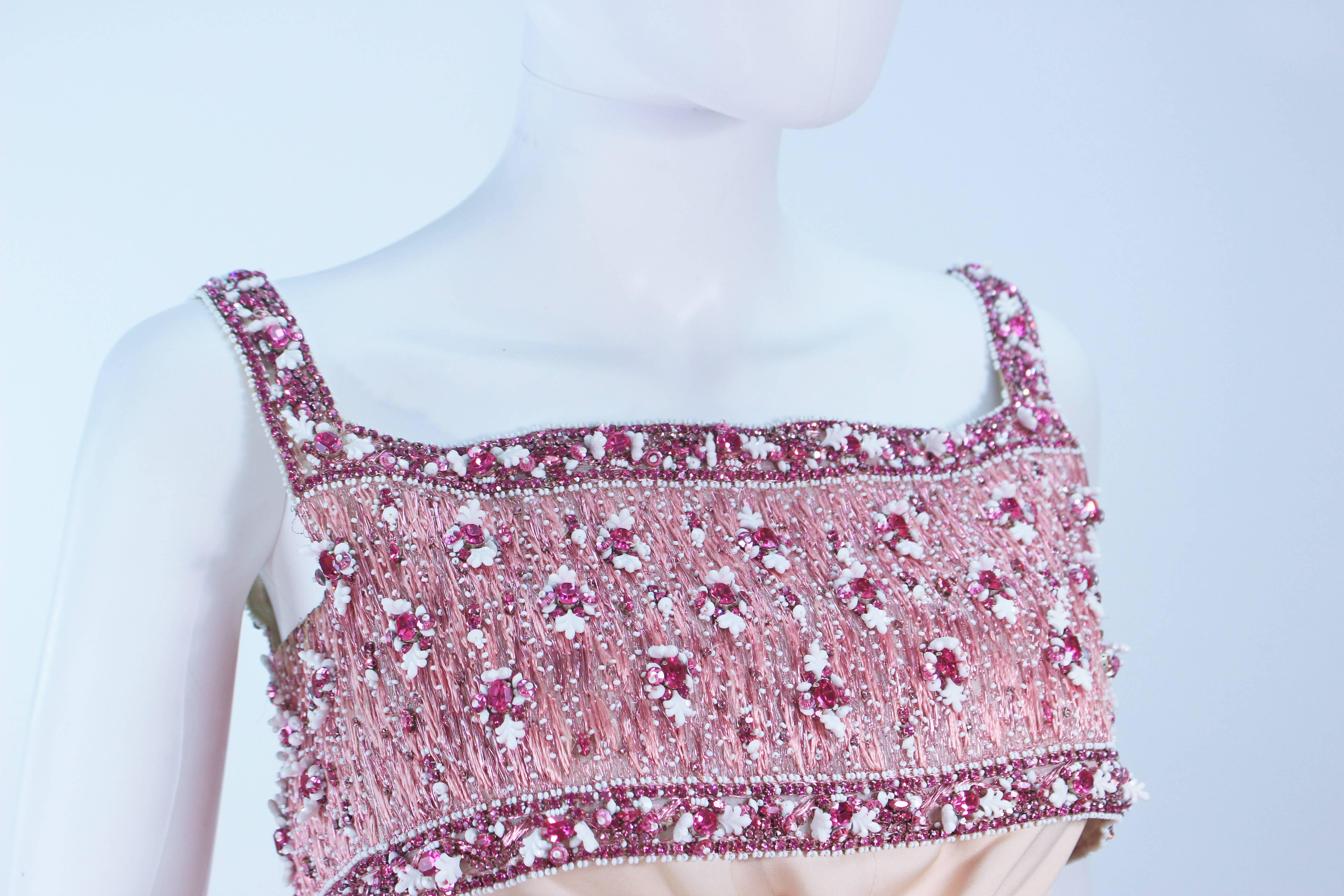 GIVENCHY HAUTE COUTURE Lesage Paris Betsy Bloomingdale Perlenbesetztes 1960er Jahre Kleid 0  im Angebot 1
