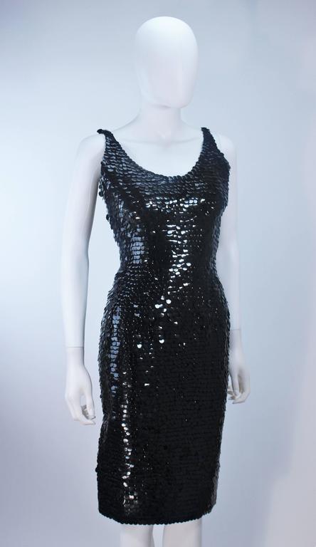 BULLOCKS Black Plastic Sequin Cocktail Dress Size 6 For Sale at 1stDibs ...