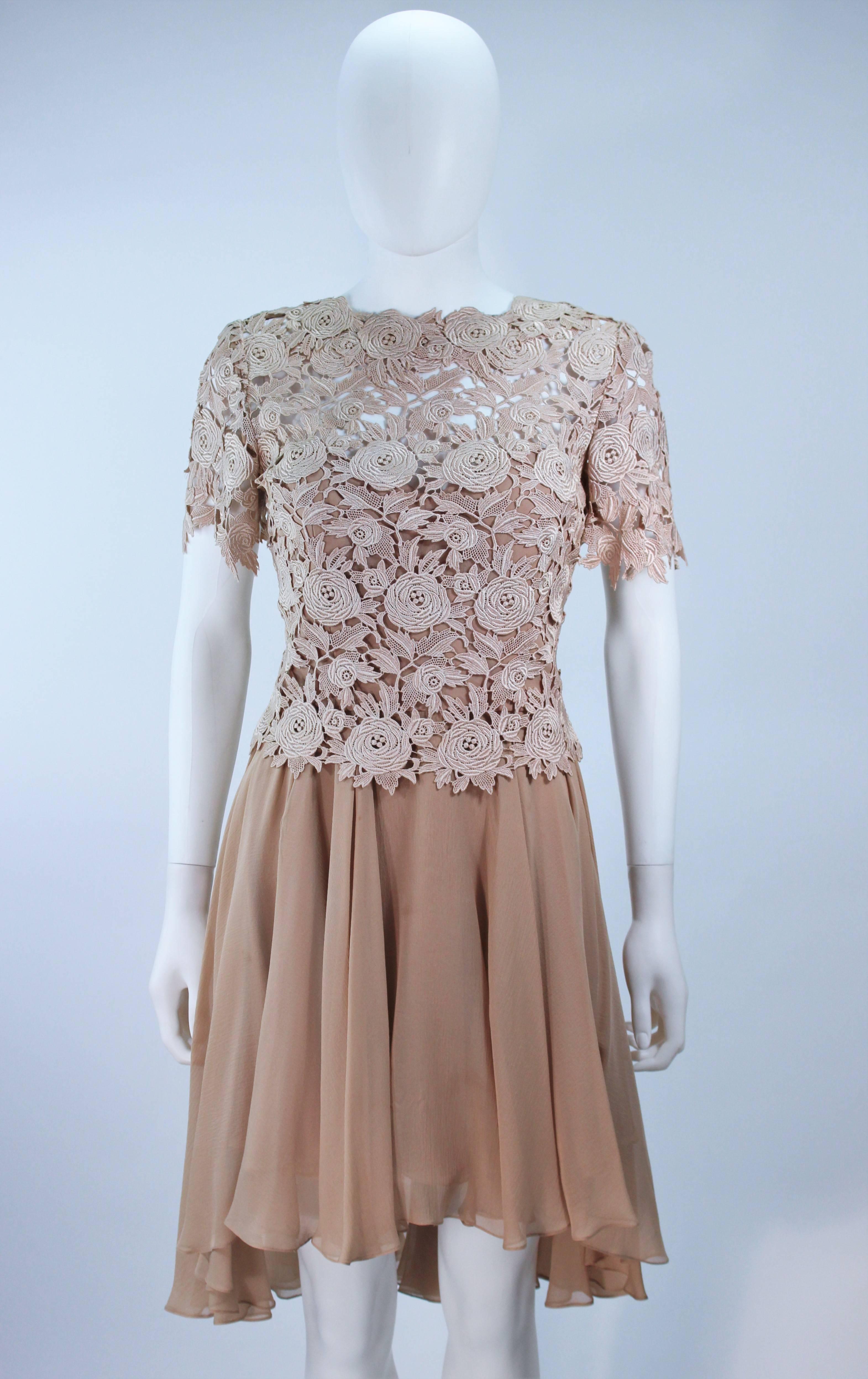 dress with lace top and chiffon bottom