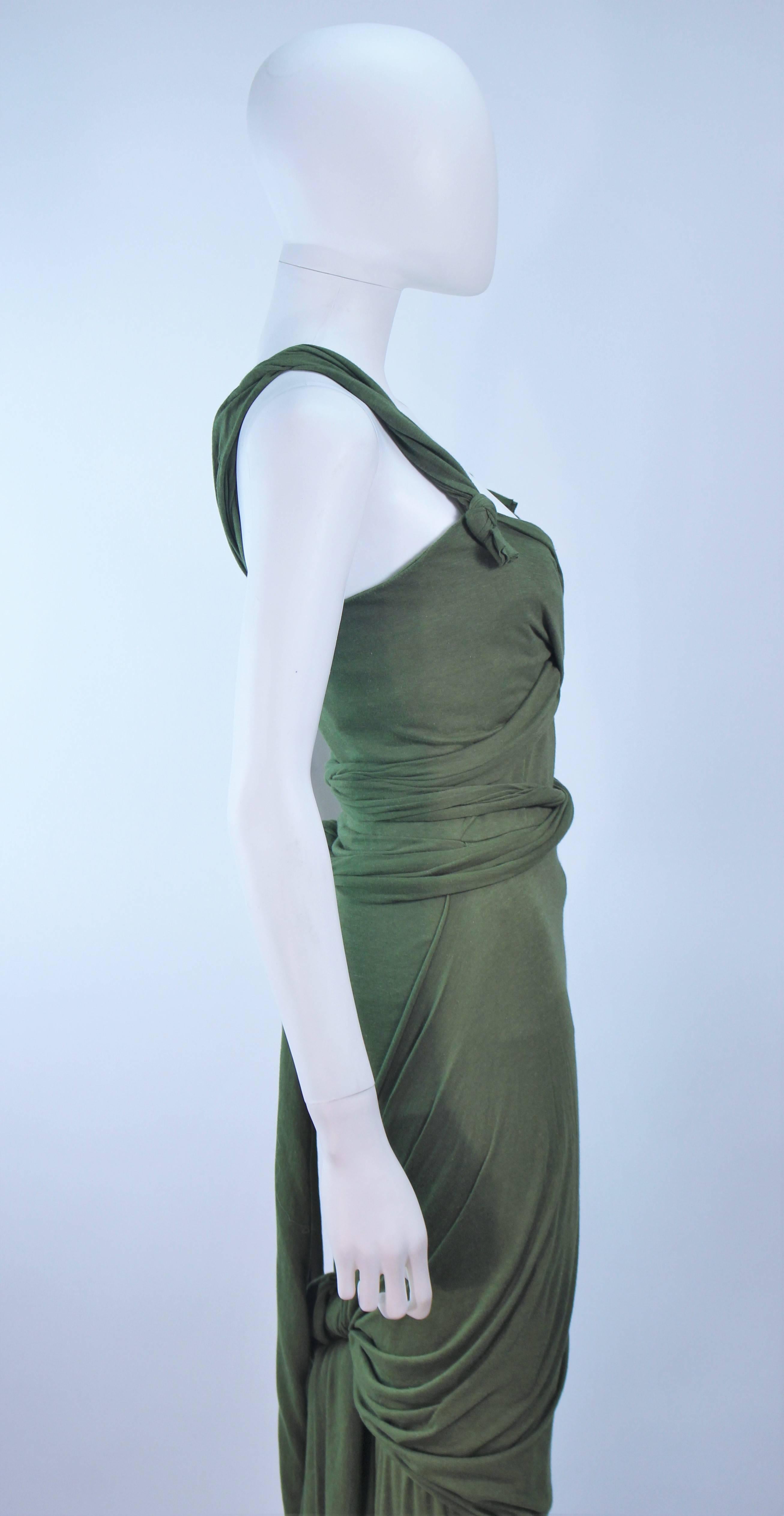 ELIZABETH MASON COUTURE Bamboo Jersey Eco Chic Draped Gown Made To Order For Sale 2