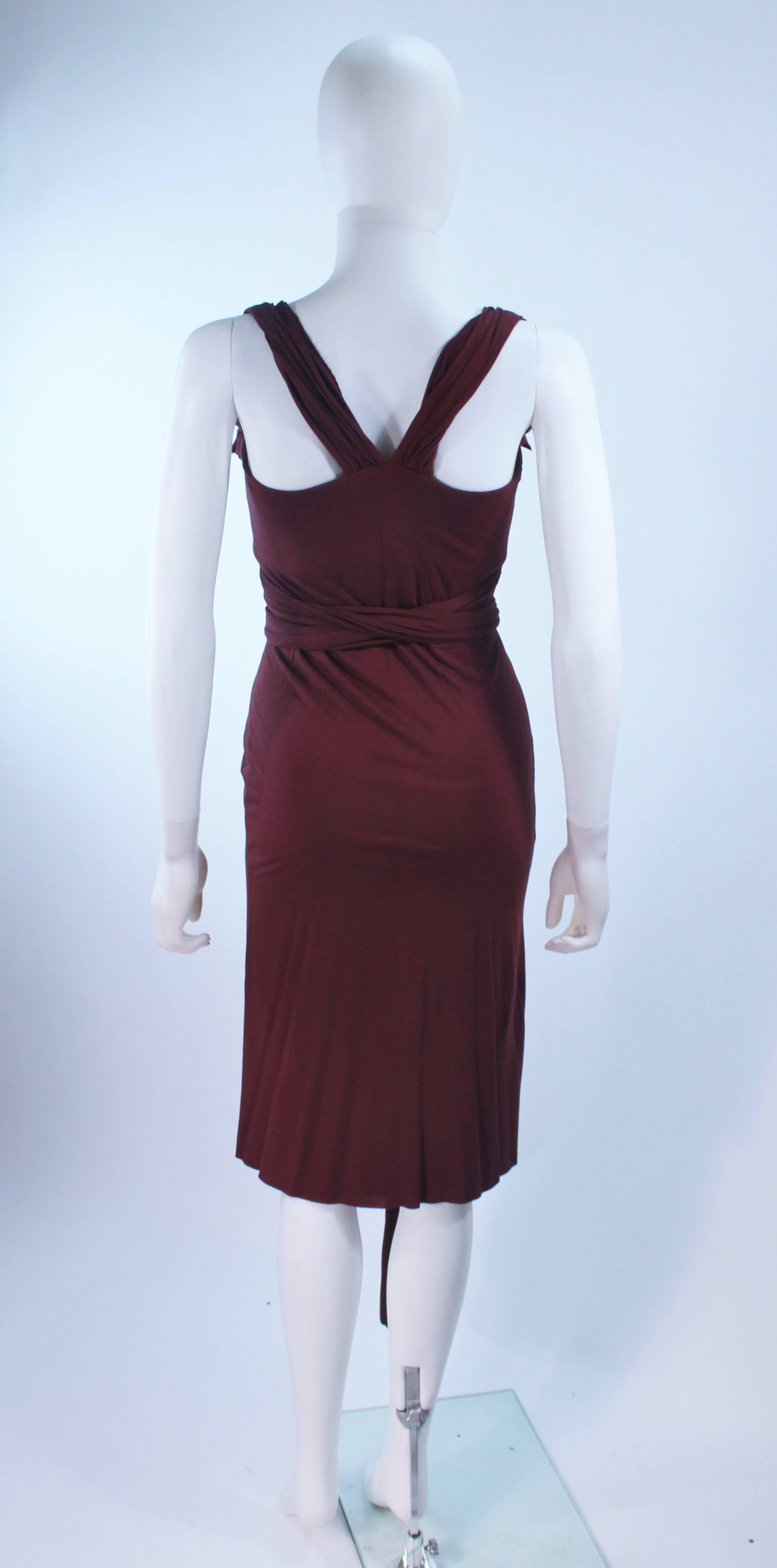 ELIZABETH MASON COUTURE Bamboo Jersey Cocktail Dress with Wrap Made To Order For Sale 2