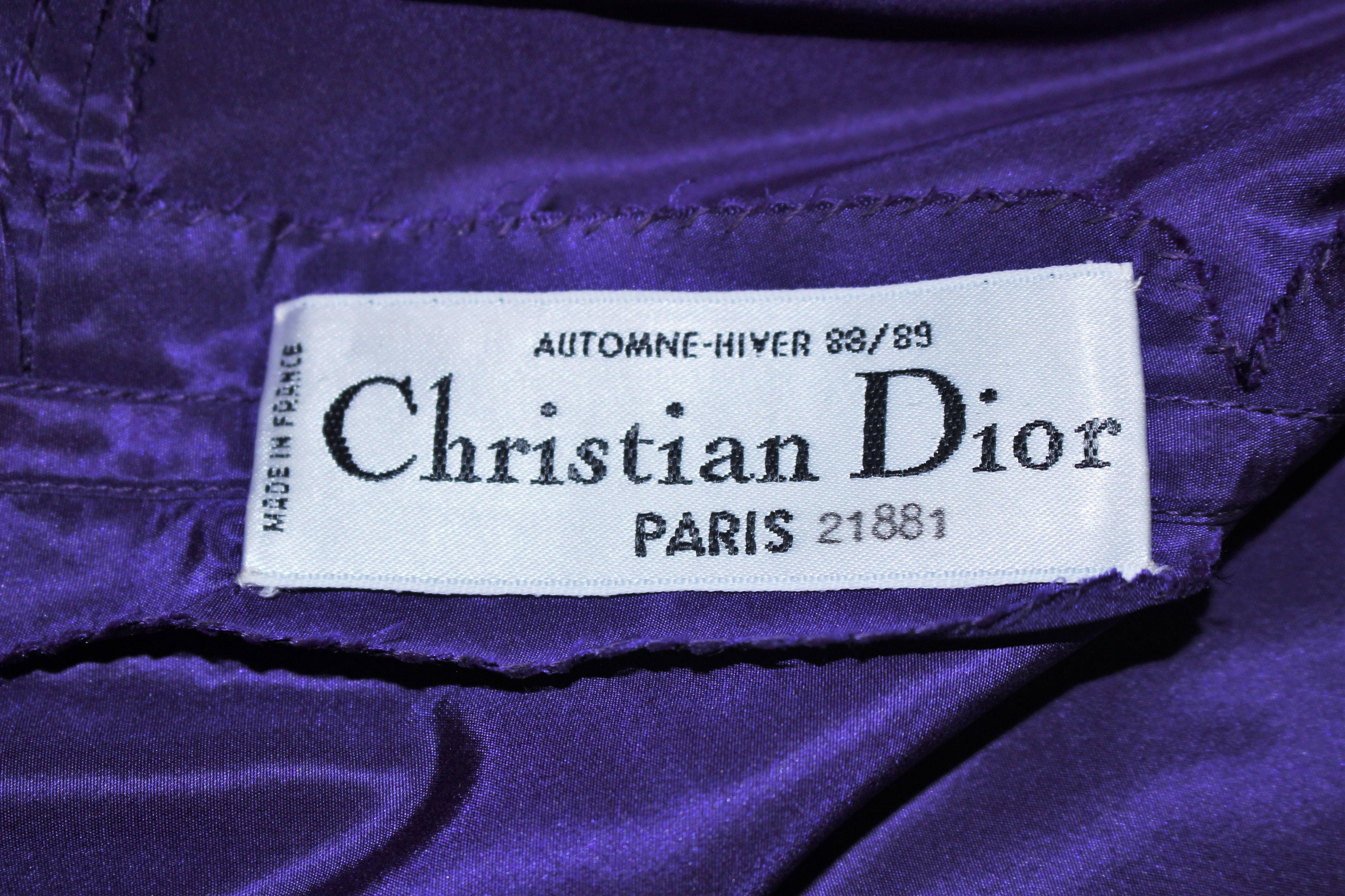 CHRISTIAN DIOR Haute Couture. Provenance: BETSY BLOOMINGDALE 1980s Size Small 5