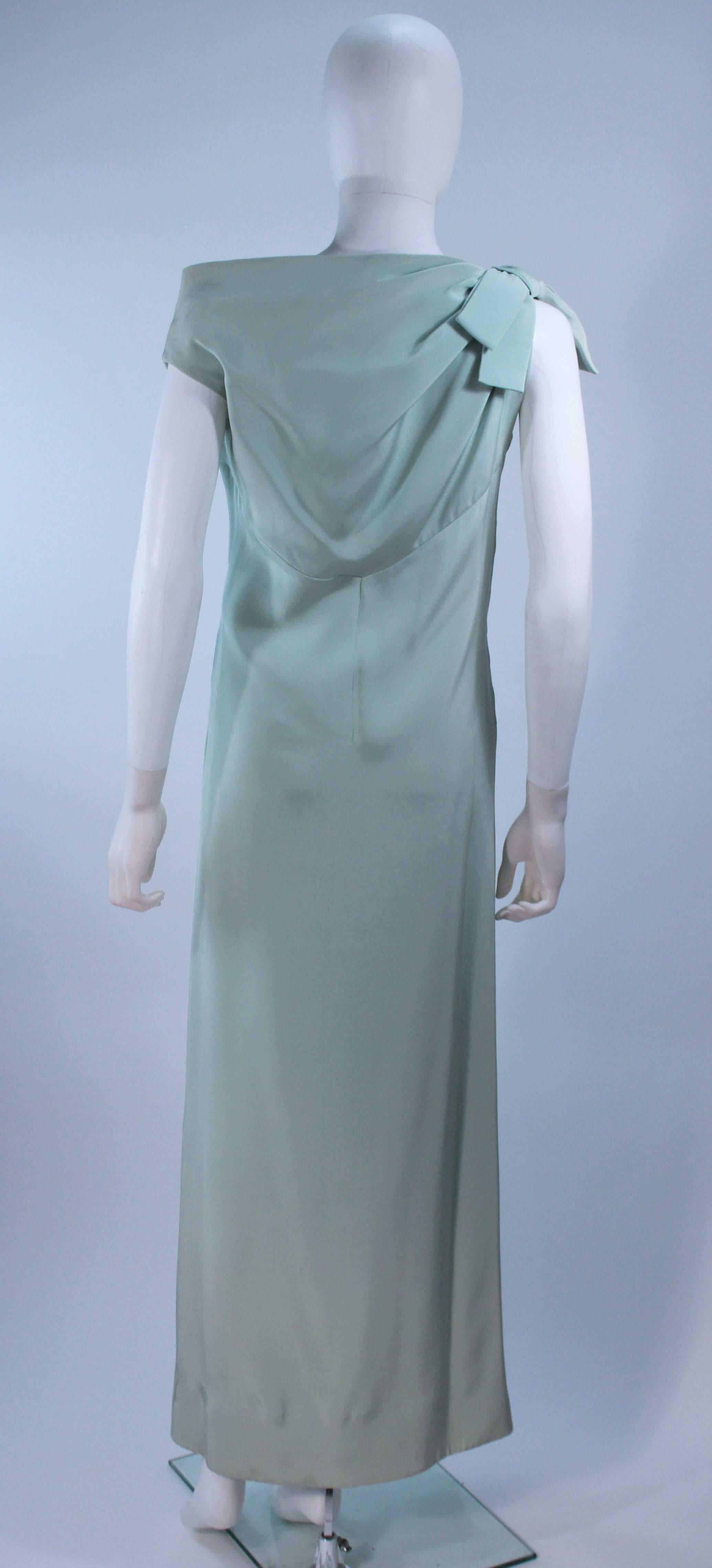 Women's CHRISTIAN DIOR HAUTE COUTURE Aqua Draped Gown Size 0 2 For Sale