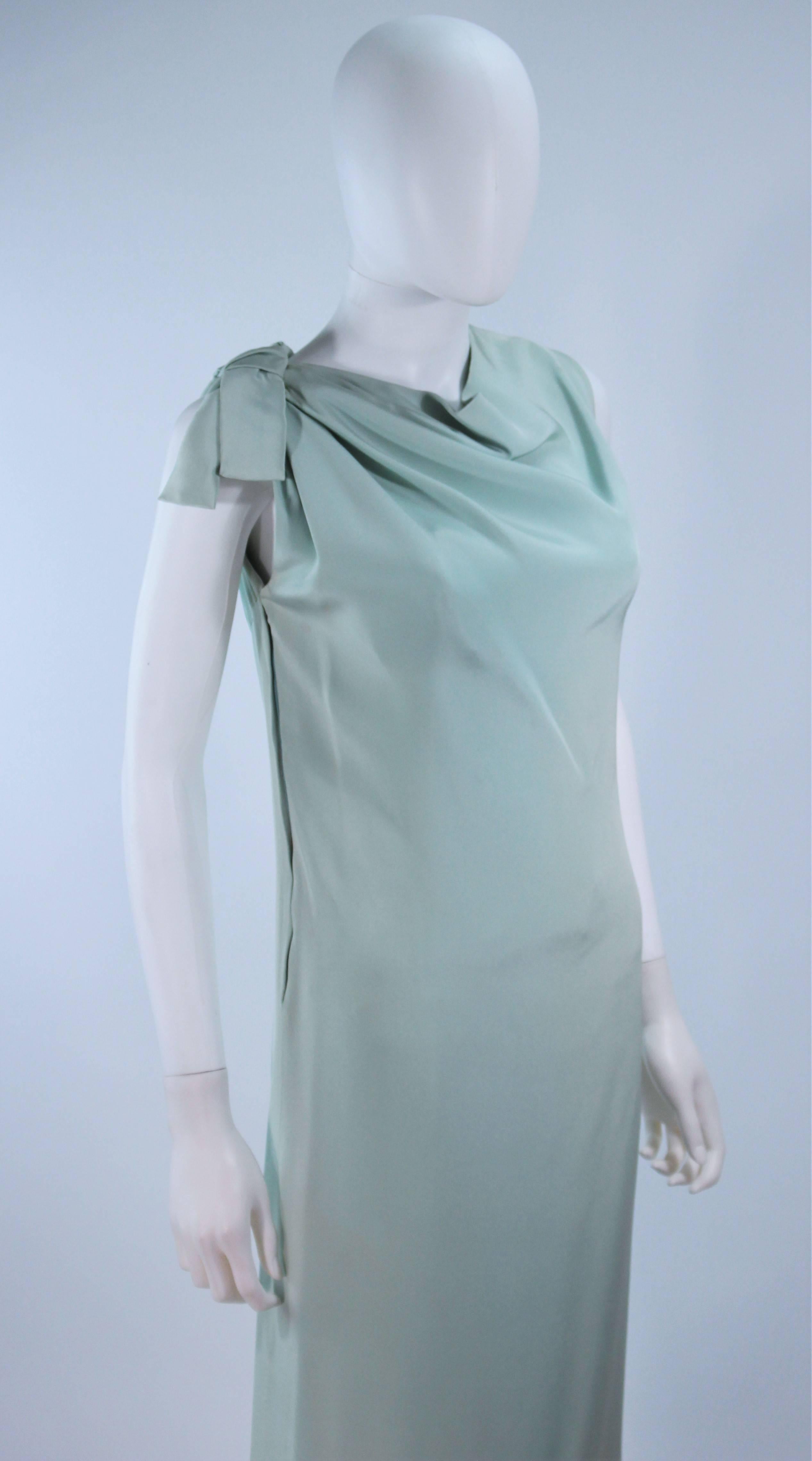 CHRISTIAN DIOR HAUTE COUTURE Aqua Draped Gown Size 0 2 For Sale at ...