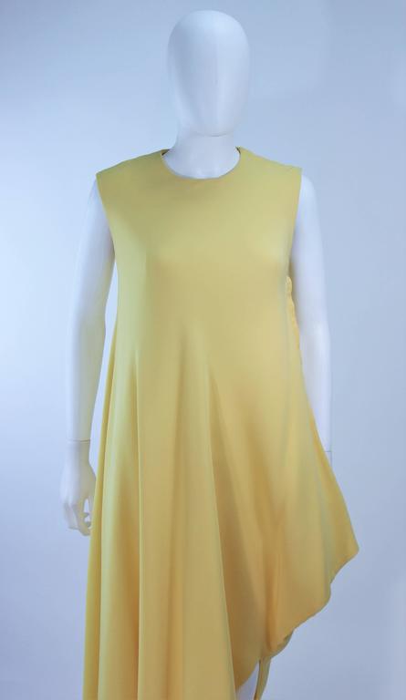 Madame Gres Haute Couture Betsy Bloomingdale 1960's Yellow Asymmetrical Gown