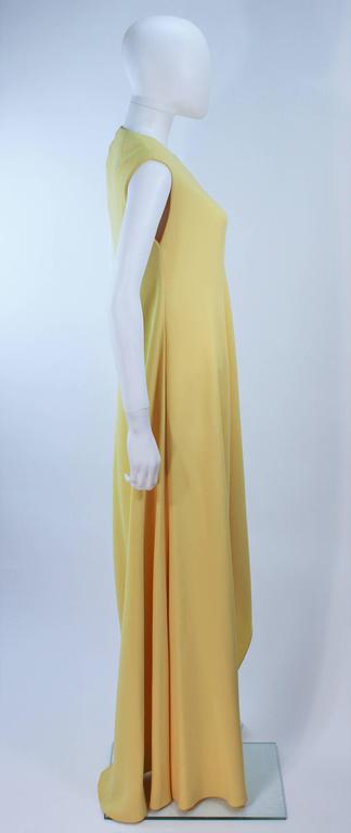 Madame Gres Haute Couture Betsy Bloomingdale 1960's Yellow Asymmetrical Gown