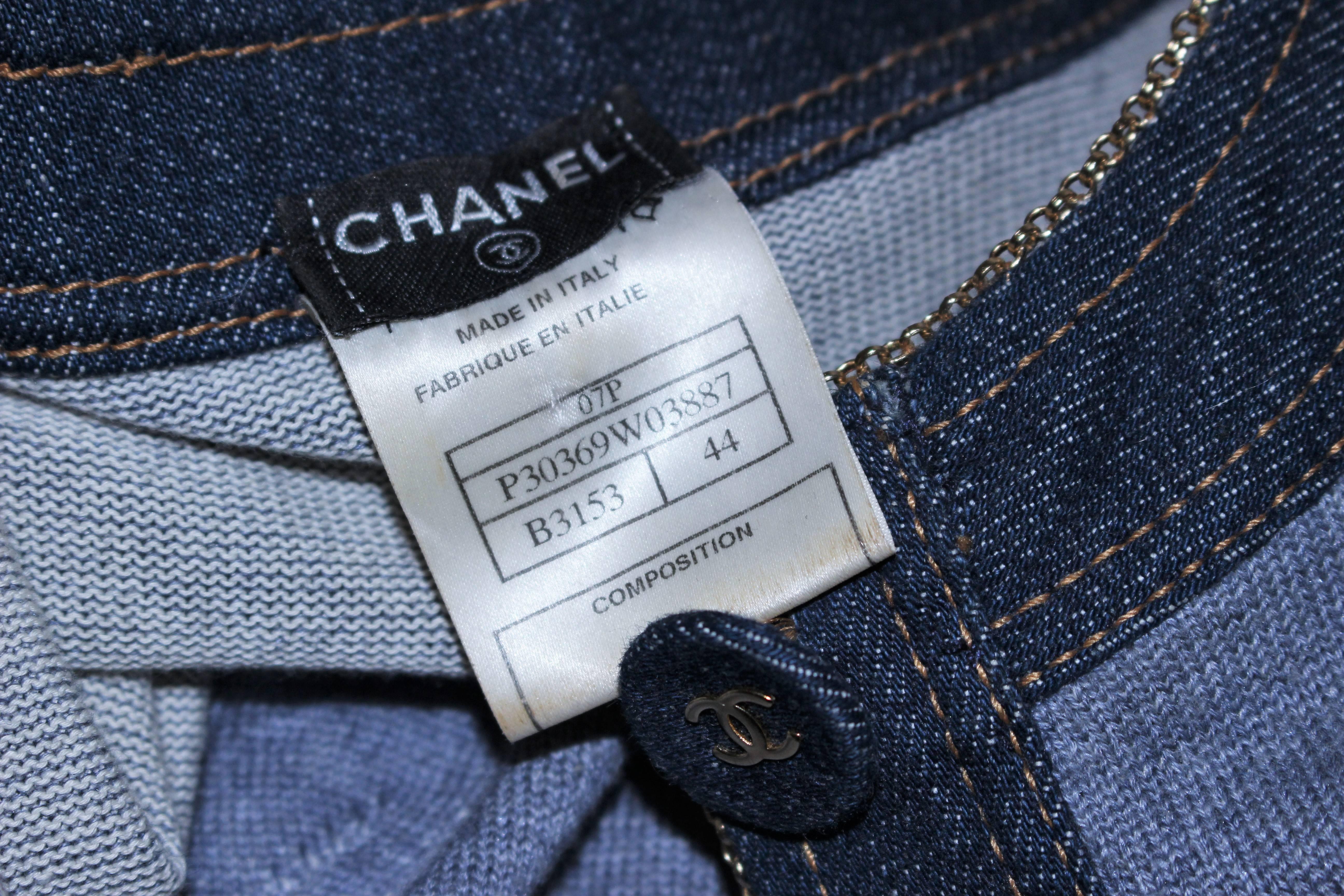 CHANEL Cashmere and Denim Jacket Size 44 5