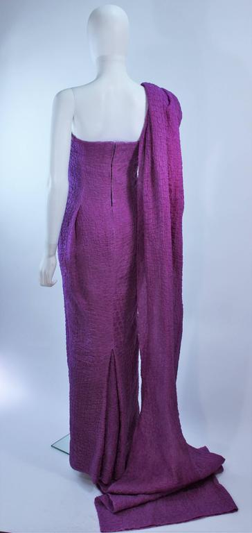 CHRISTIAN DIOR HAUTE COUTURE Purple Crinkle Gown Betsy Bloomingdale 1988 For Sale 4
