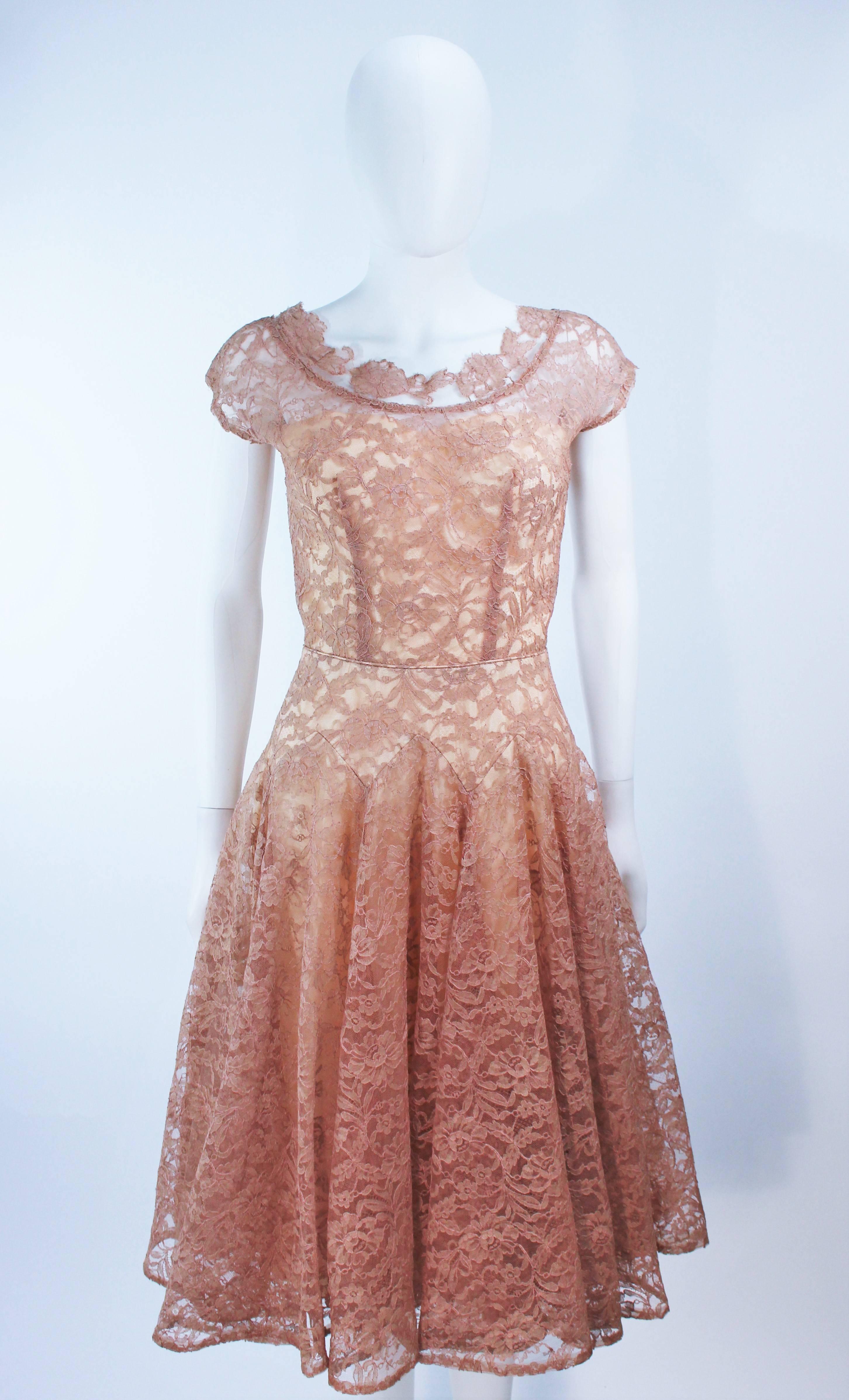 beige lace dress