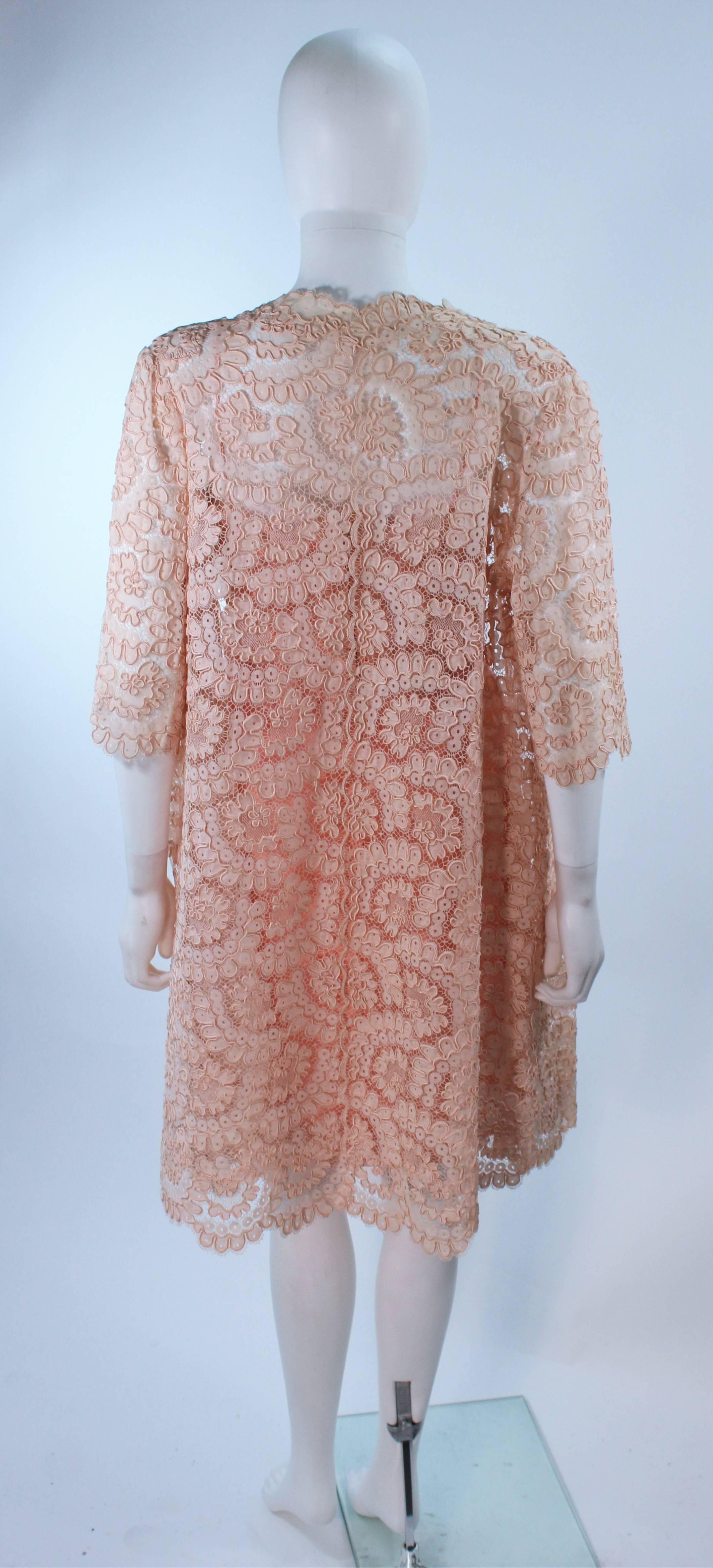 CONCHITA 1950's Cocktail Dress and Lace Coat Ensemble Size 4 For Sale 1