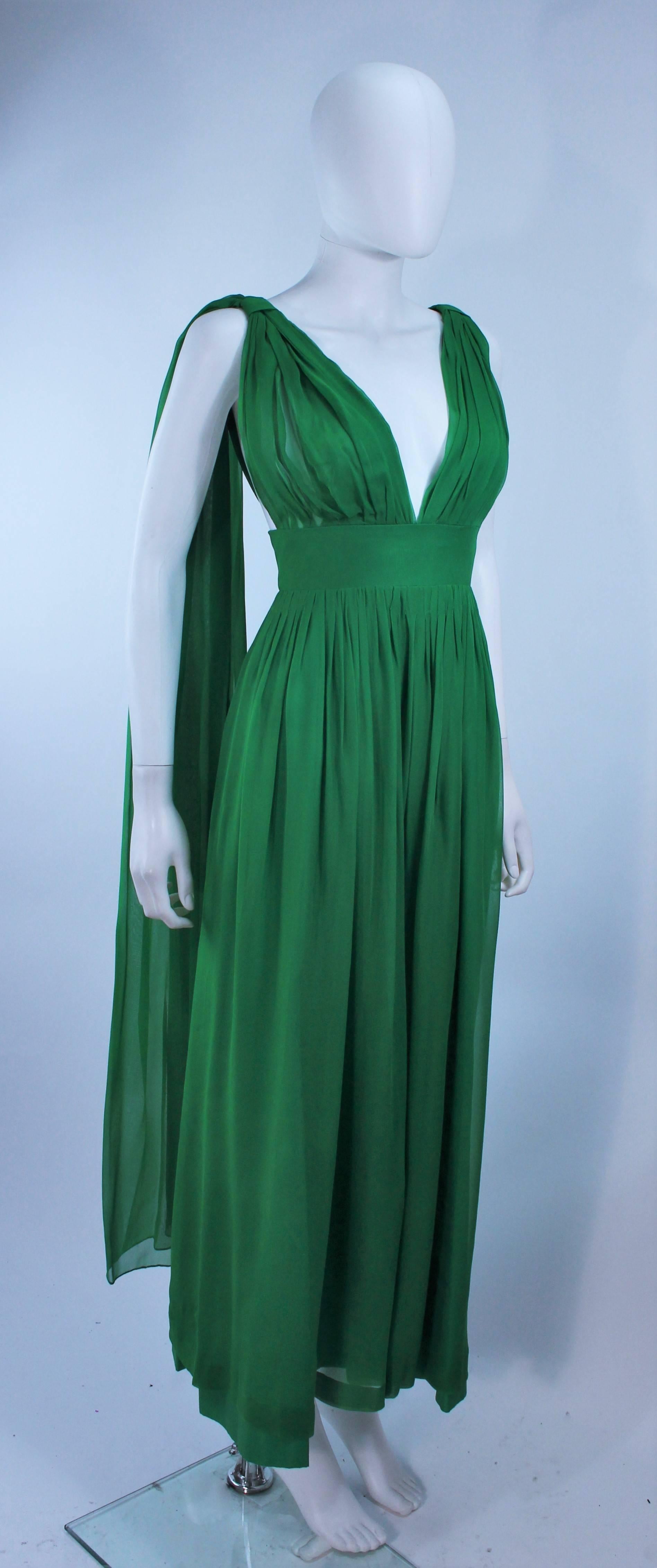 green 1950s dress