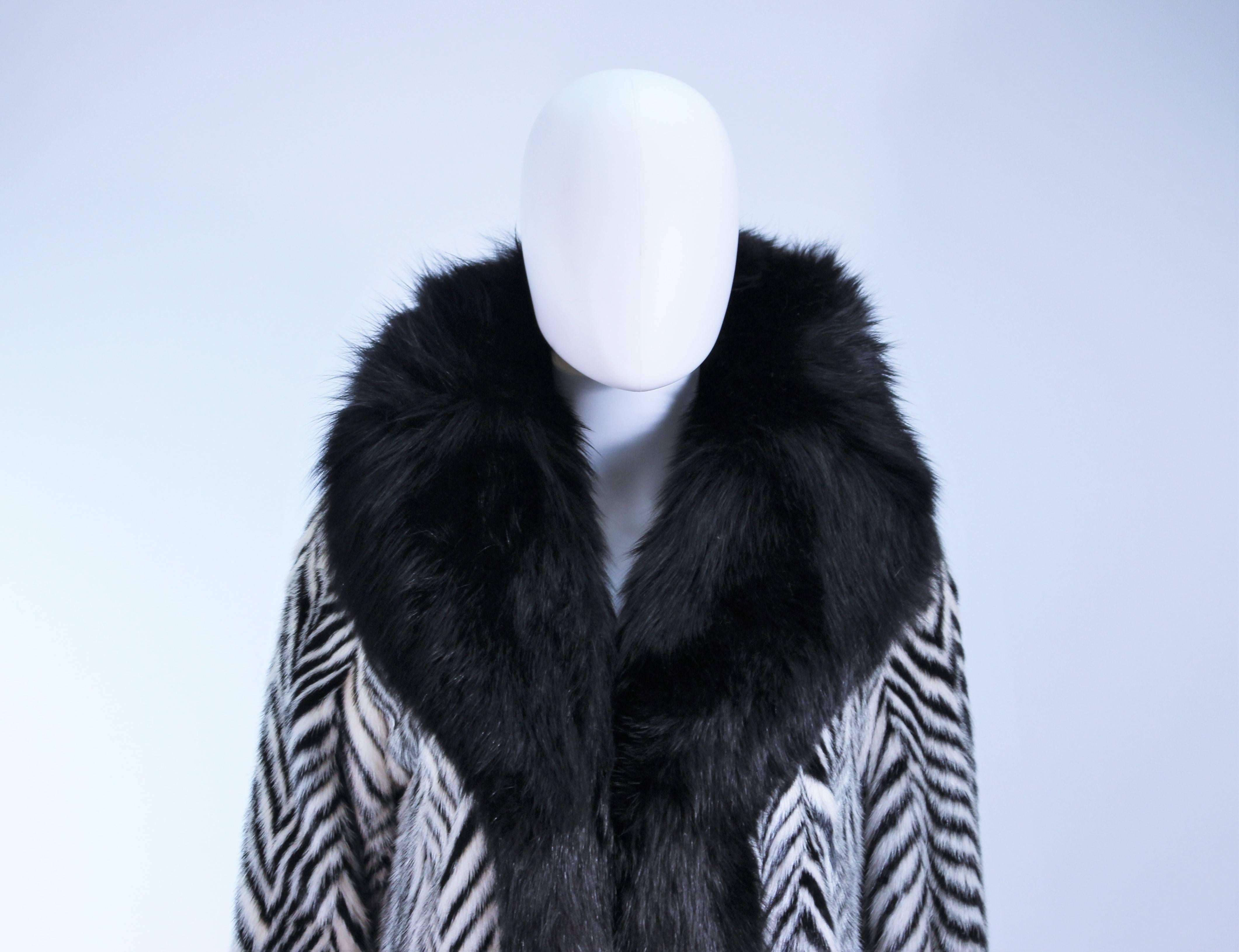 black and white mink coat