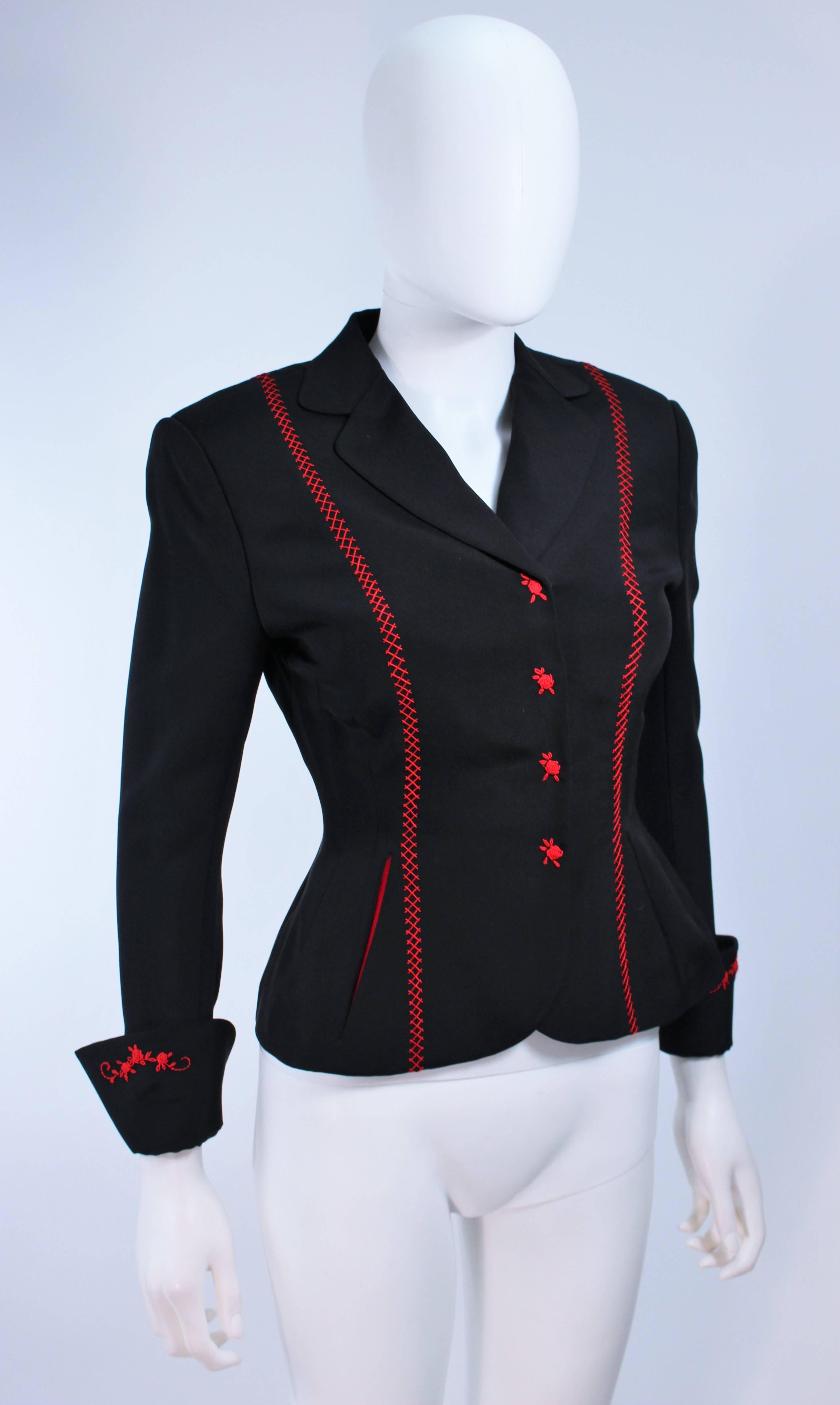 red fitted blazer