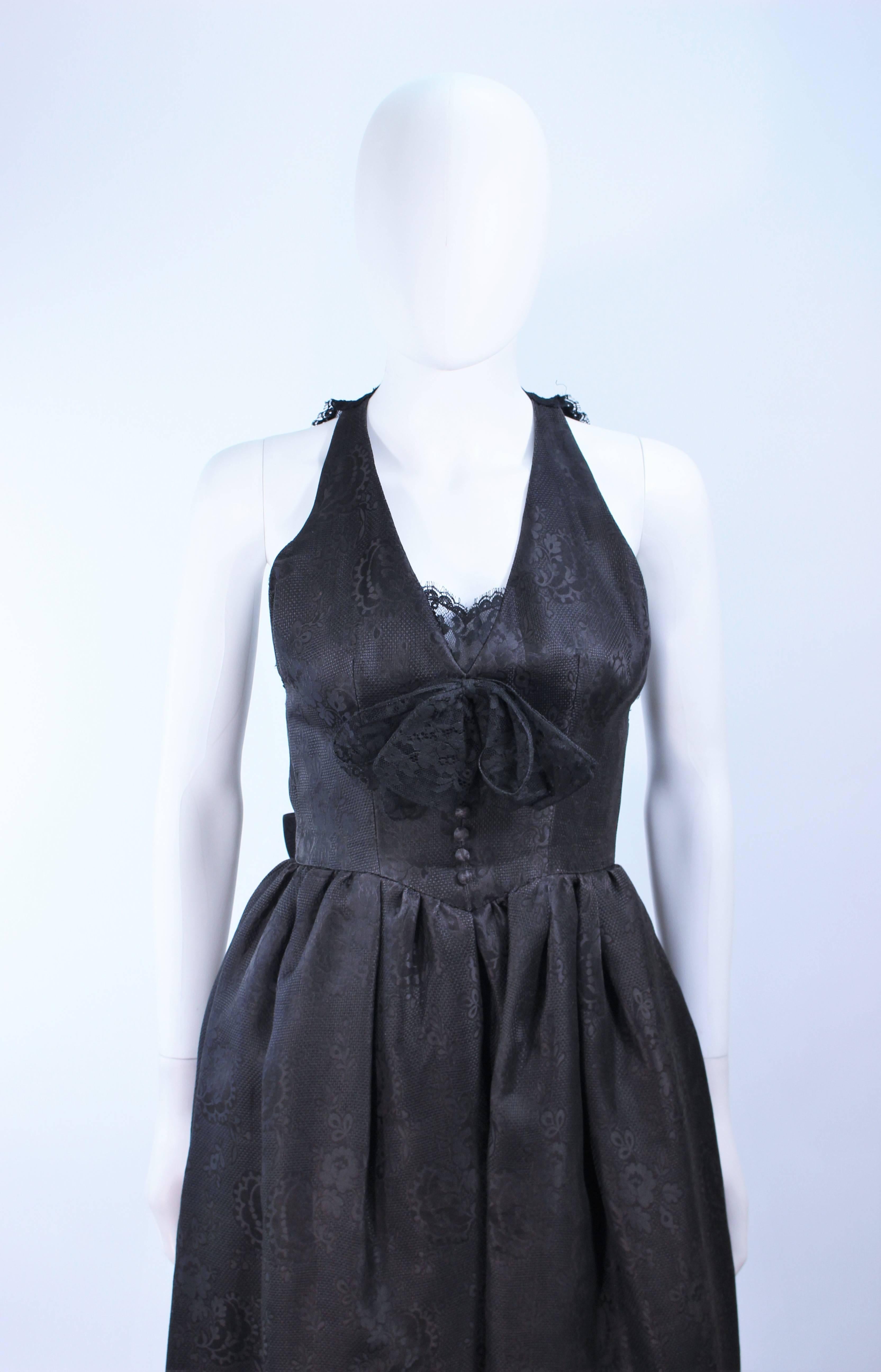 black brocade gown