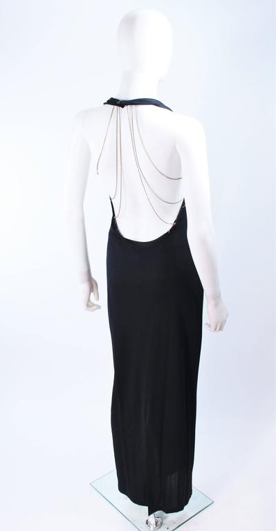 LA PERLA Black Gown with Molded Bust and Chain Back Size 6 8 For Sale ...