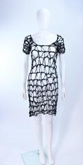 Vintage Black Sequin Cage Dress Size Small to Medium
