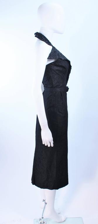MIGUEL by Kenneth Johnson 1950's Black Lace Cocktail Dress Sequin ...