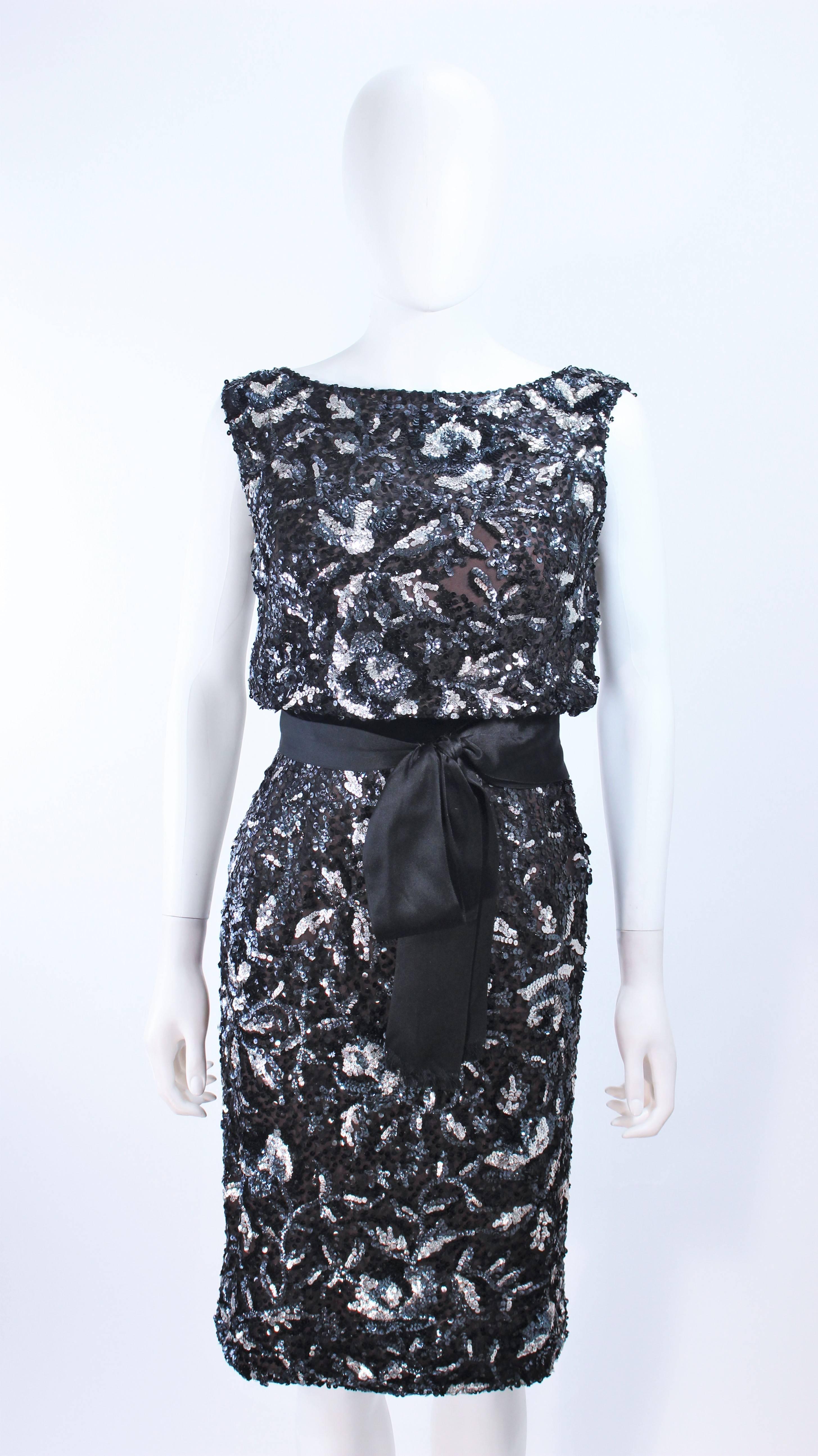 black and silver embellished dress
